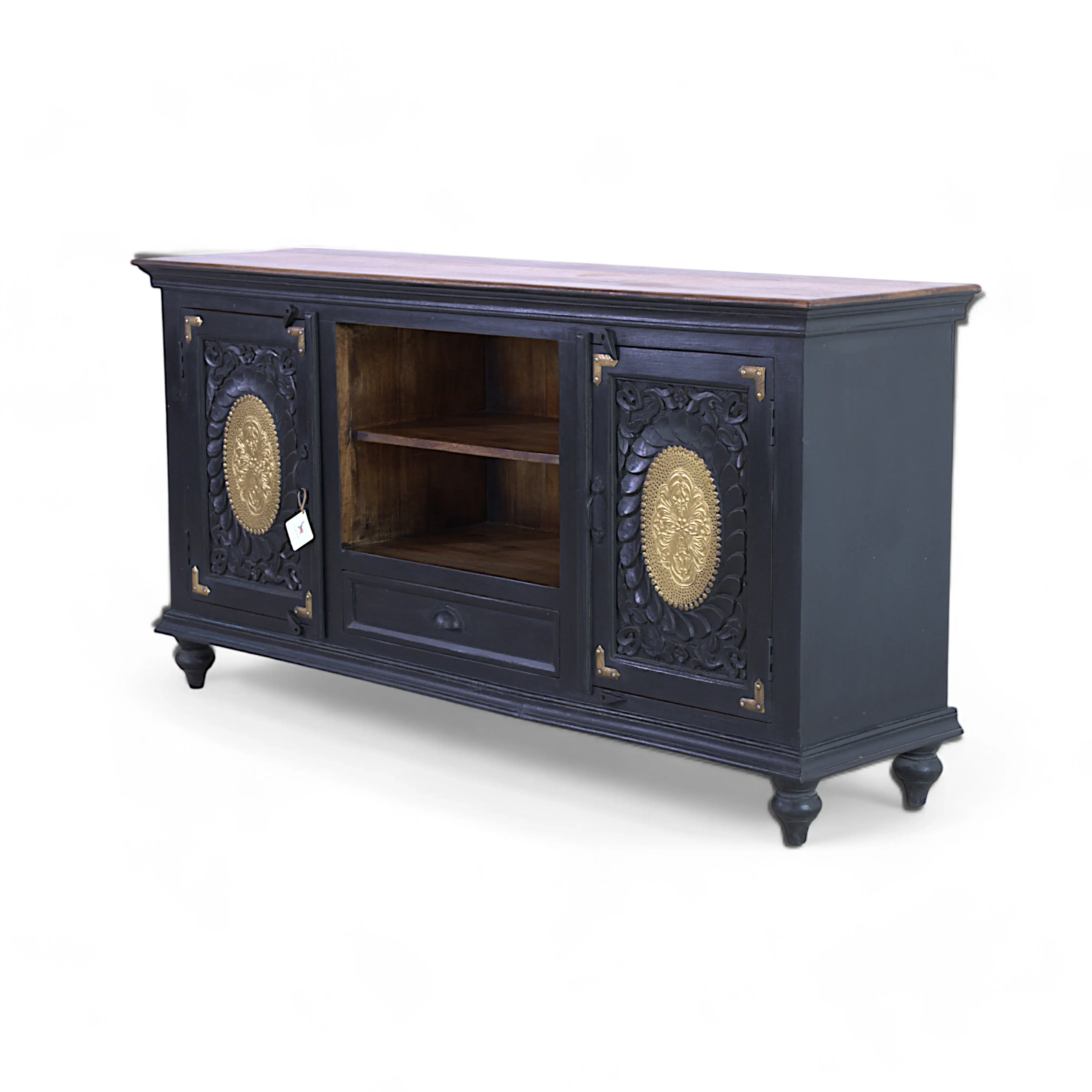 Jardin Embossed Media Cabinet | Gabinete de Latón