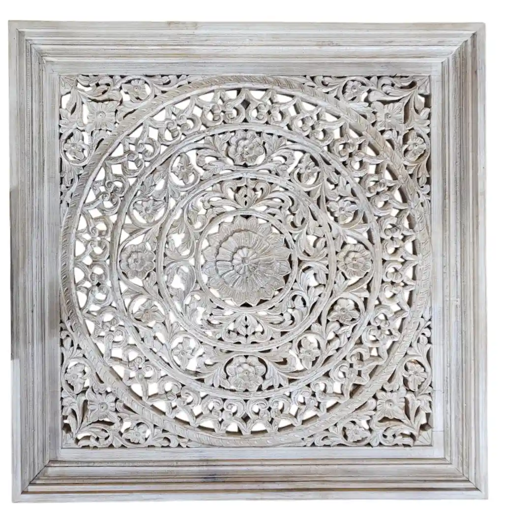 The Mughal Mandala Glass Top Coffee Table