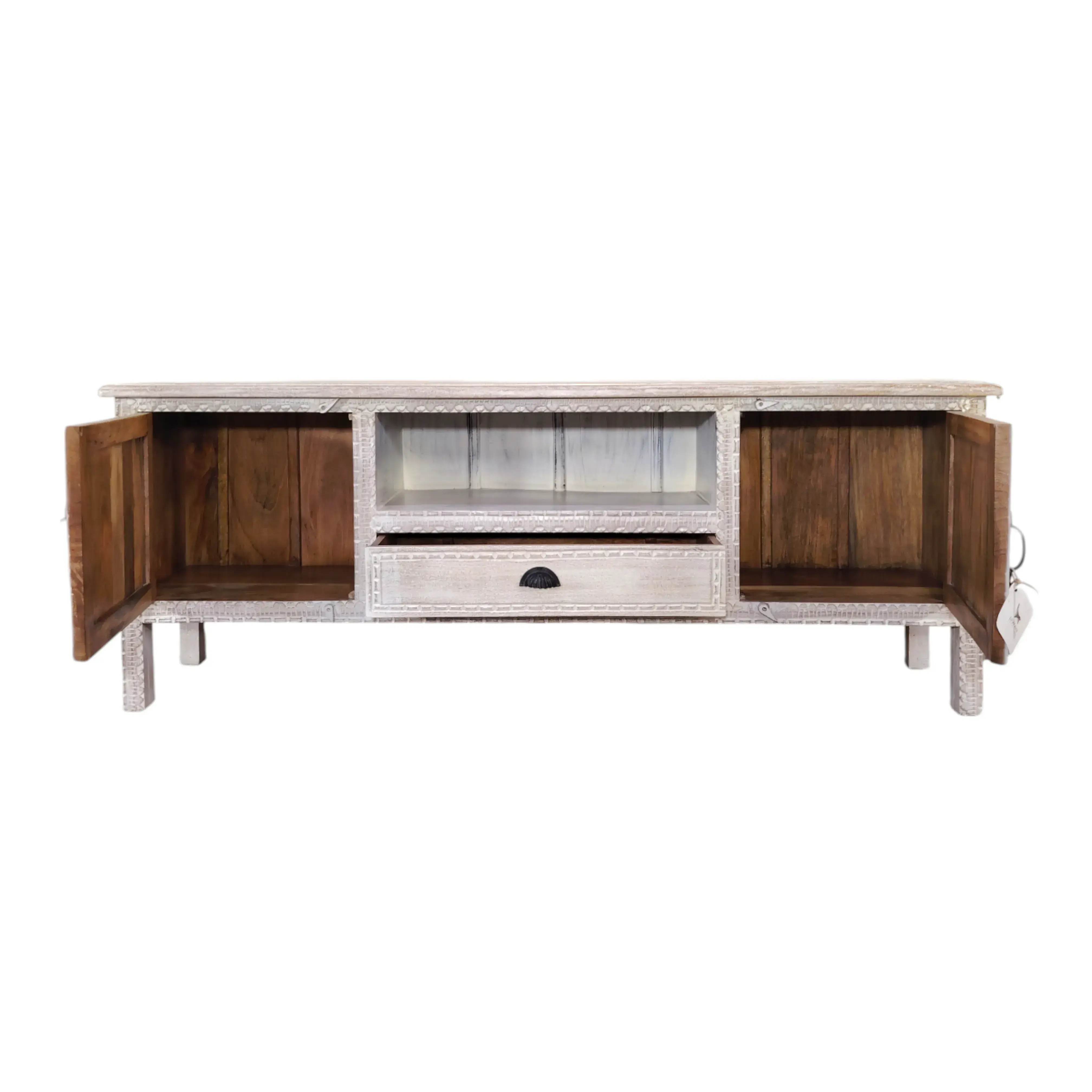 Whitewashed Media Console