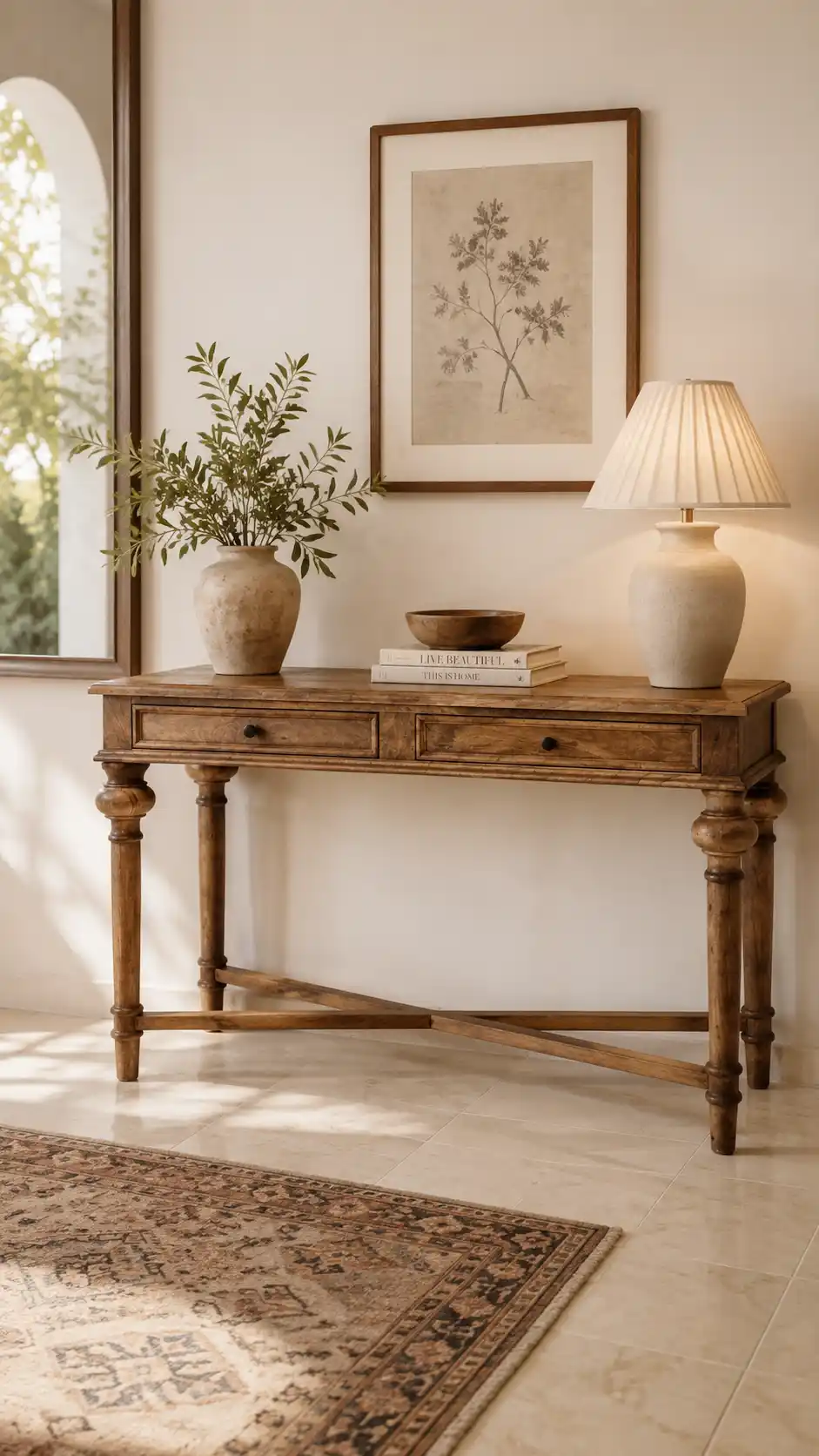 The Baluster Heritage Two-Drawer Console Table