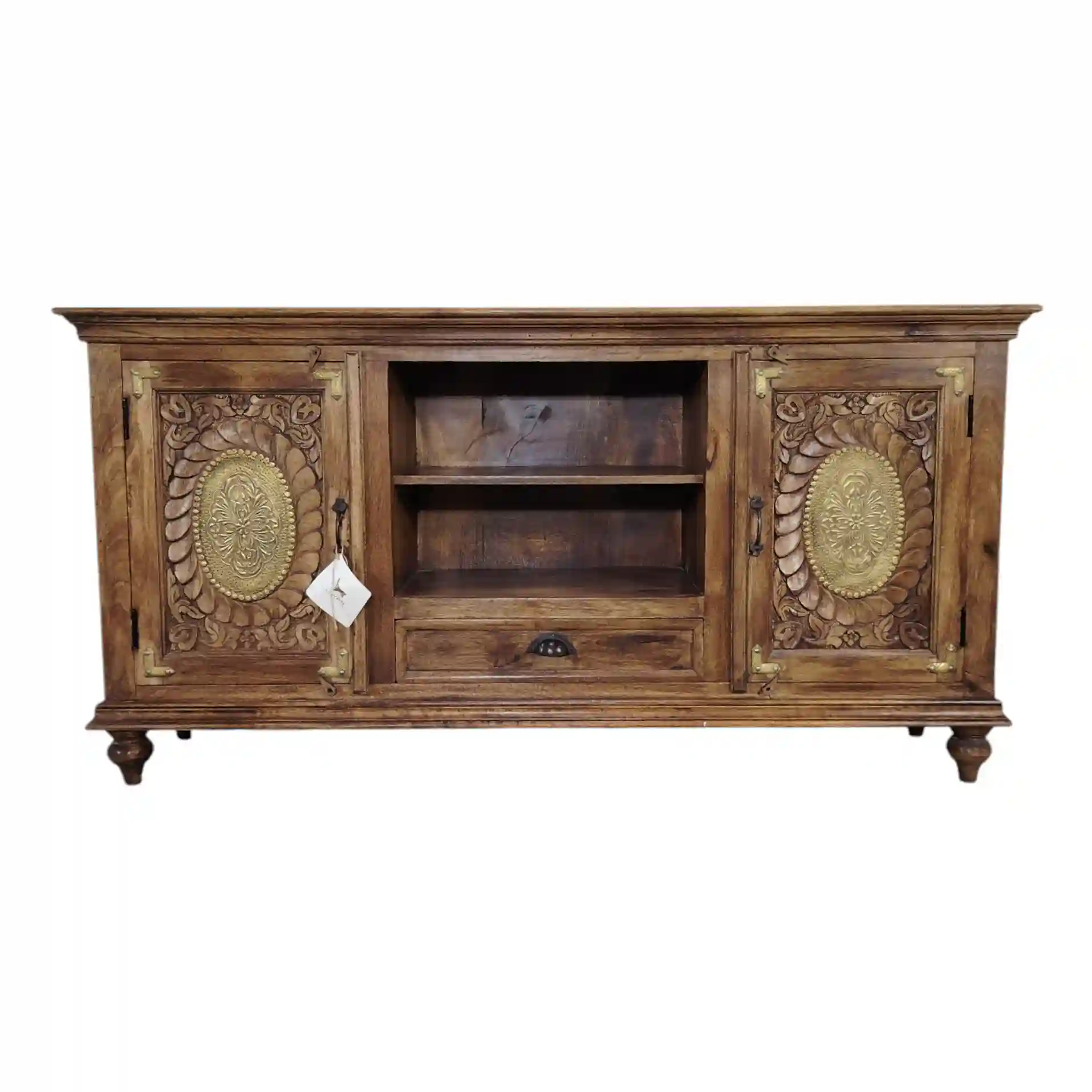 Jardin Embossed Media Cabinet | Gabinete de Latón
