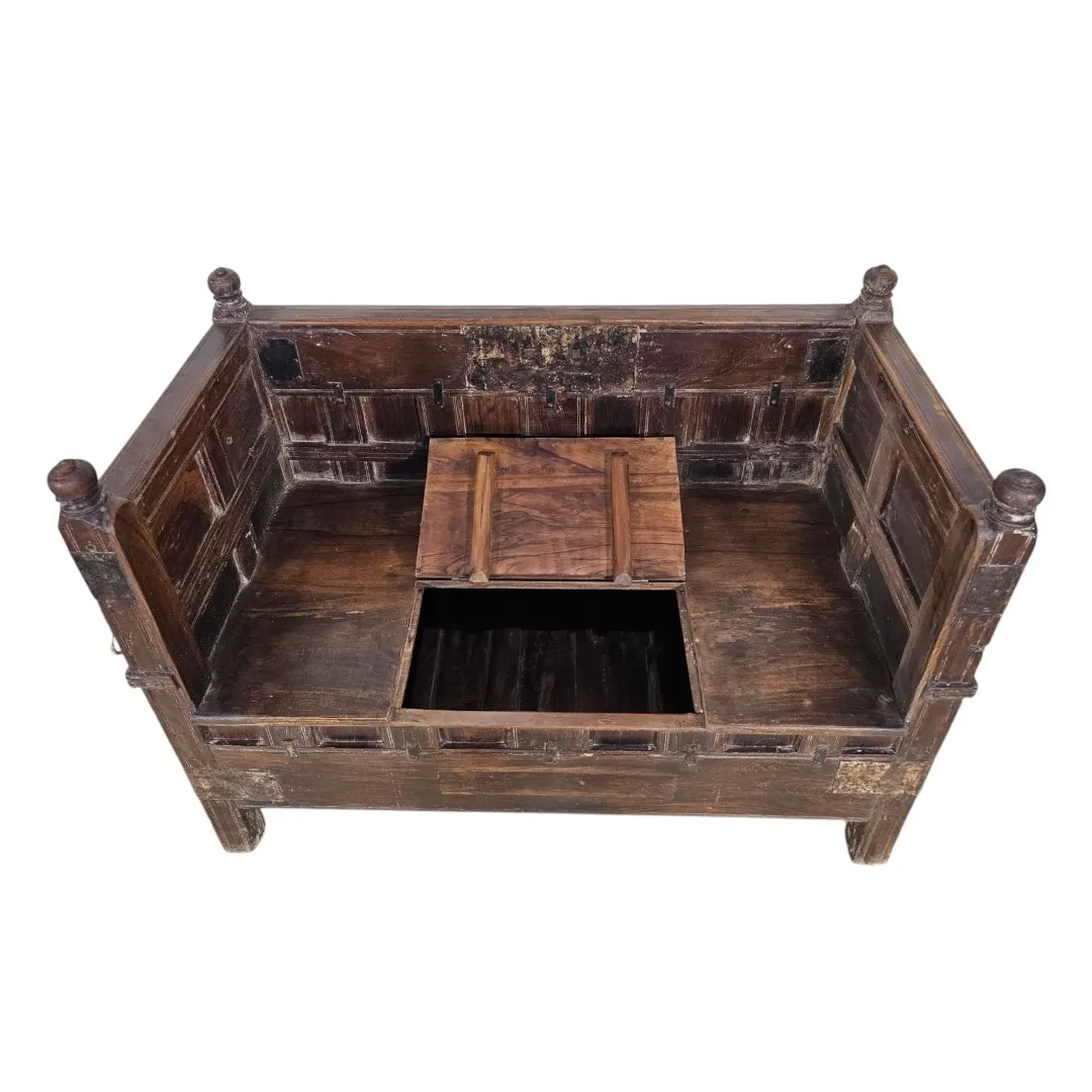 The Avadh Sovereign Trunk Settee Bench
