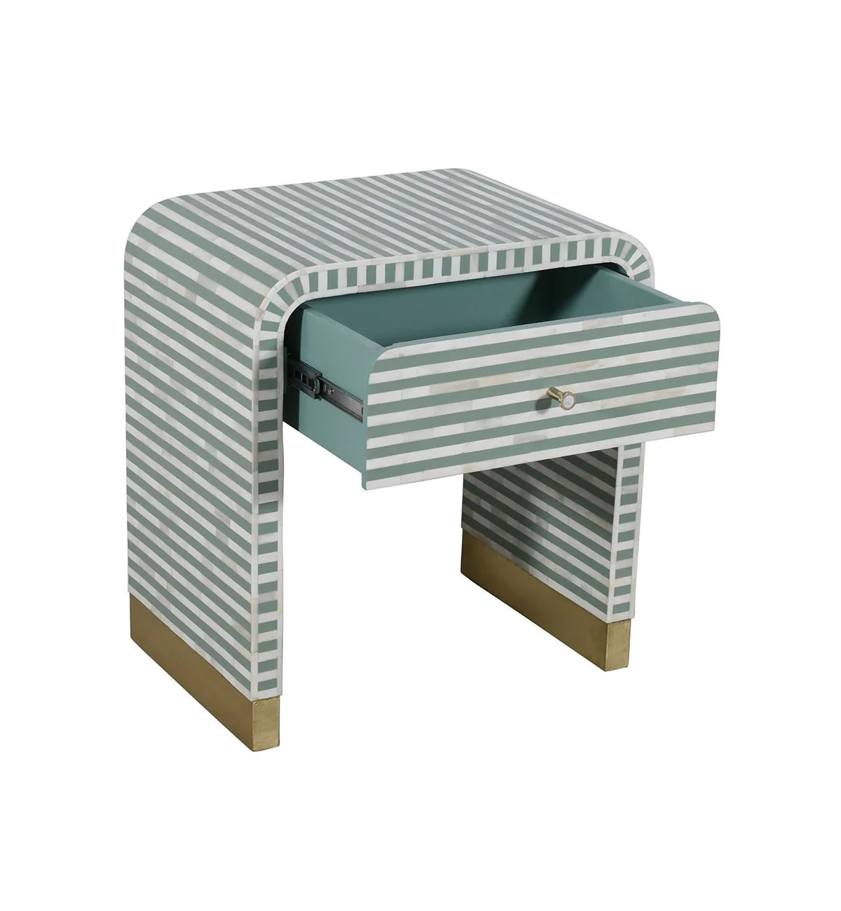 Striped Bedside Drawer | طاولة جانبية مخططة