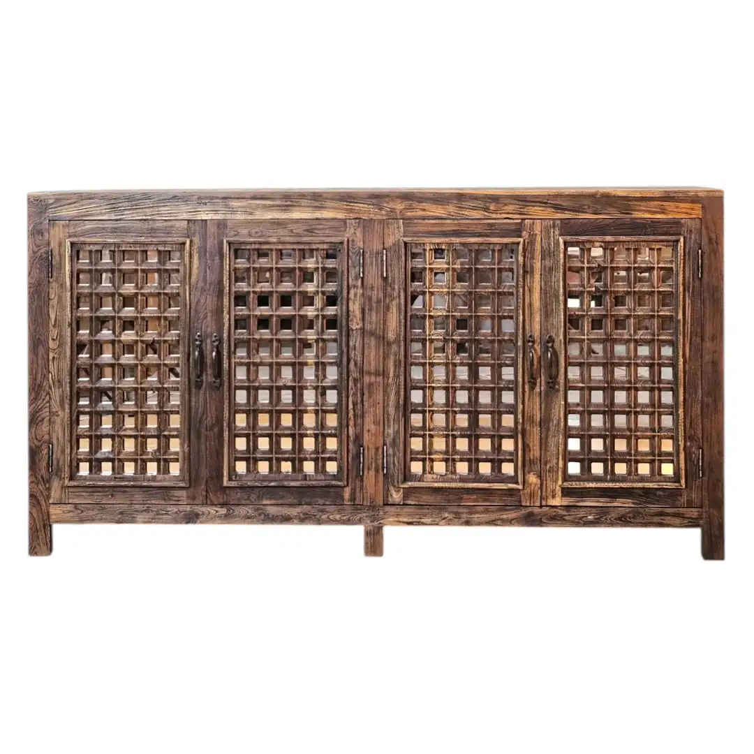 Maya Mirrored 4-Door Accent Buffet