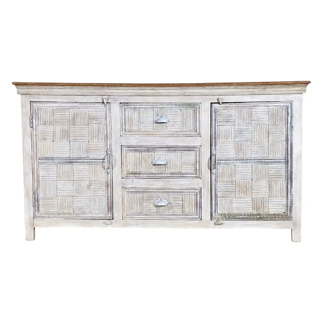 The Avadh Hand-Carved Mango Wood Credenza