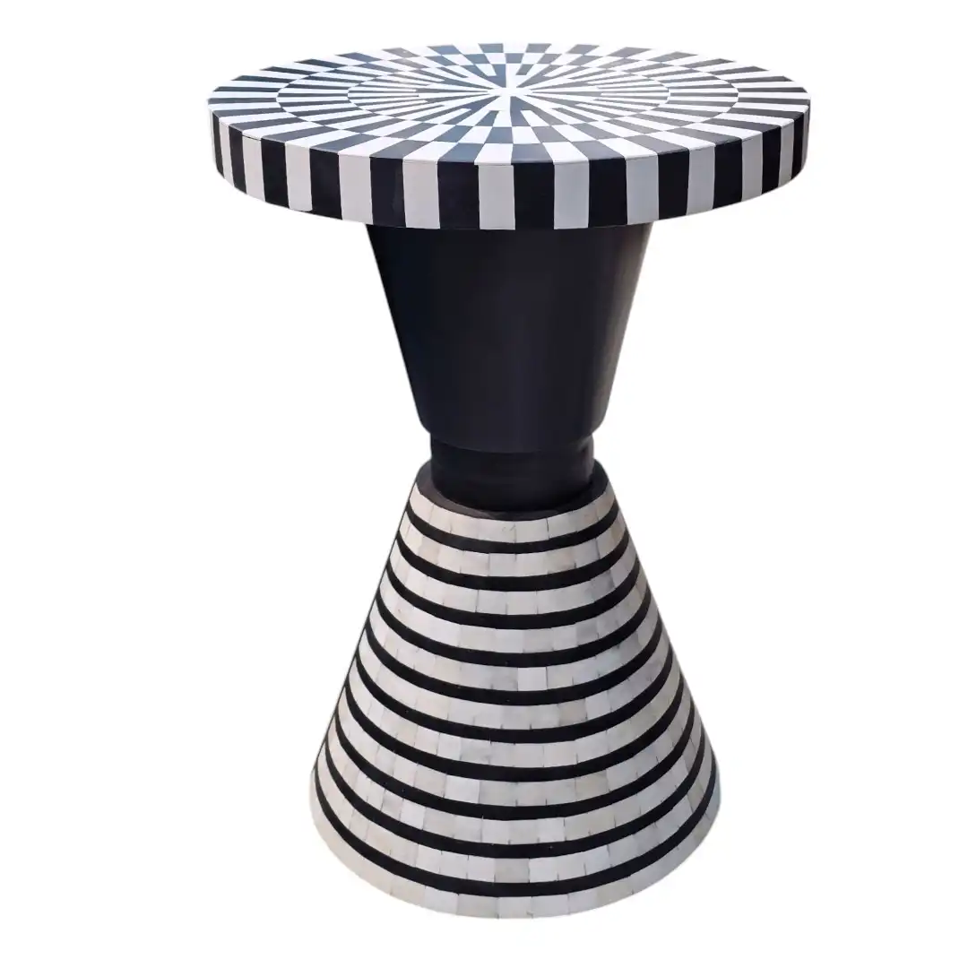Sitar Bone Inlay Side Table