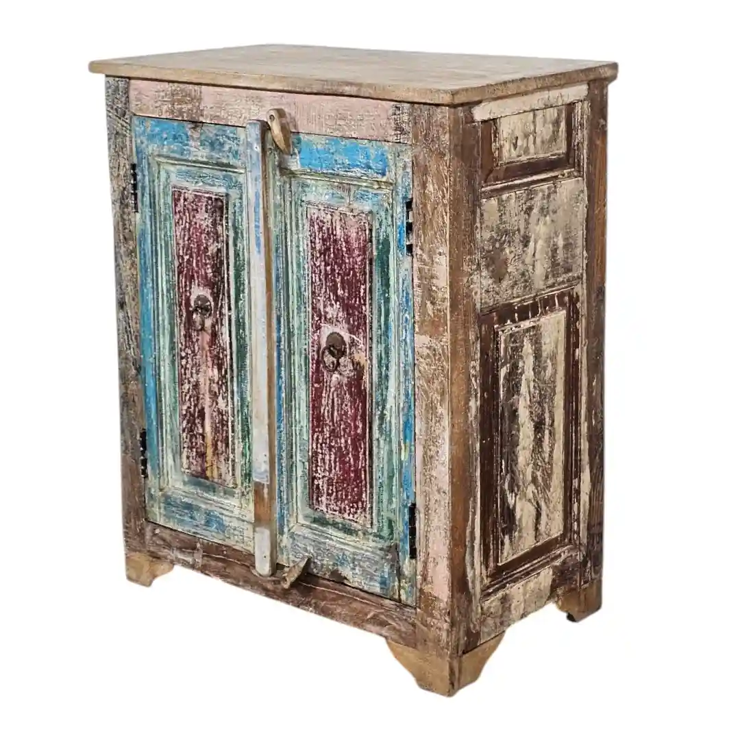 The Delhi Imperial Geometric Reclaimed Bedside Cabinet
