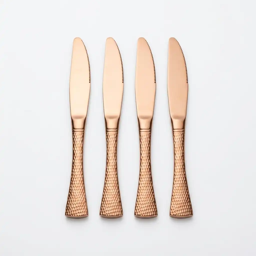 Hammered Copper PVD Dinner Knife