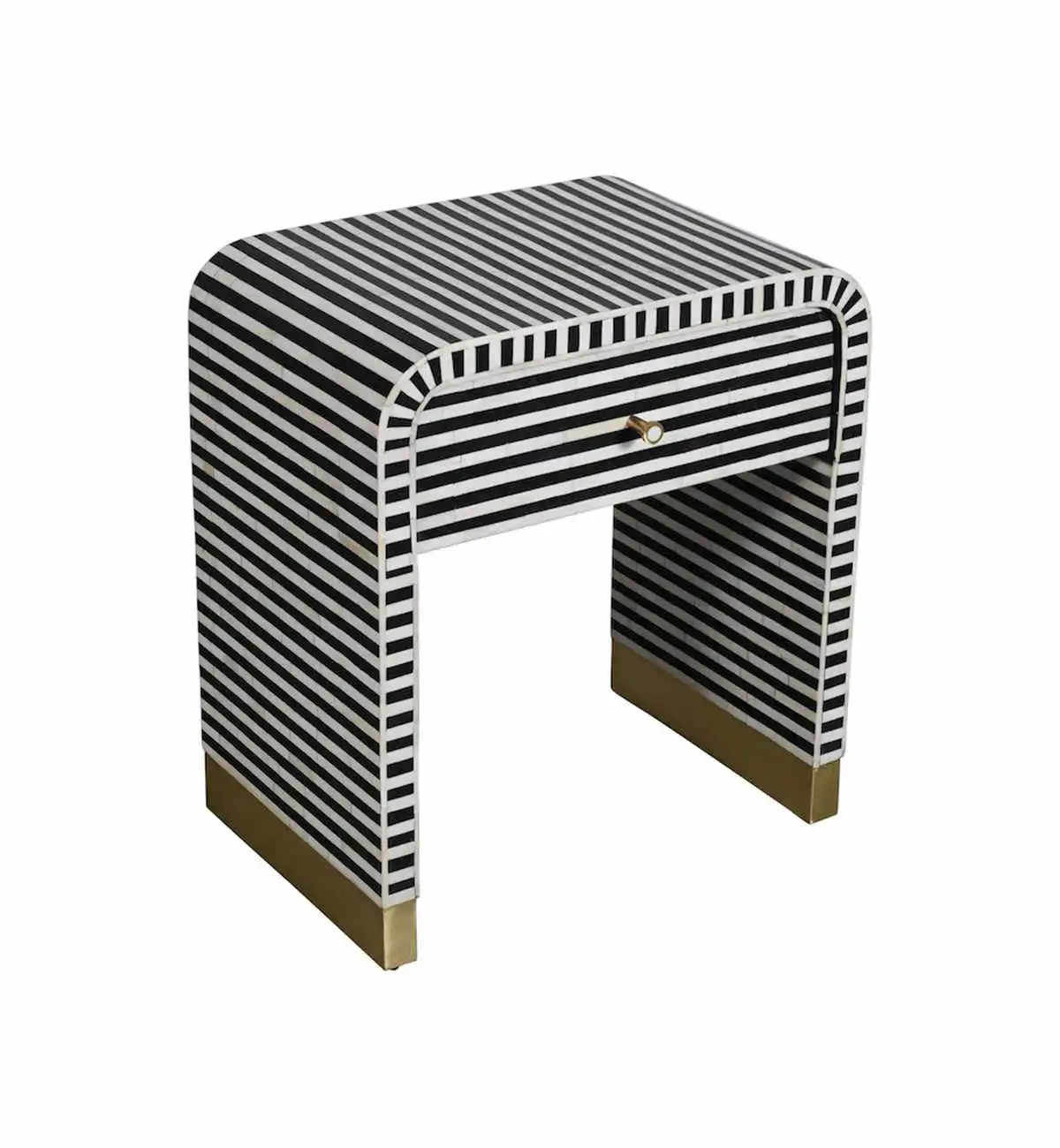 Striped Bedside Drawer | طاولة جانبية مخططة
