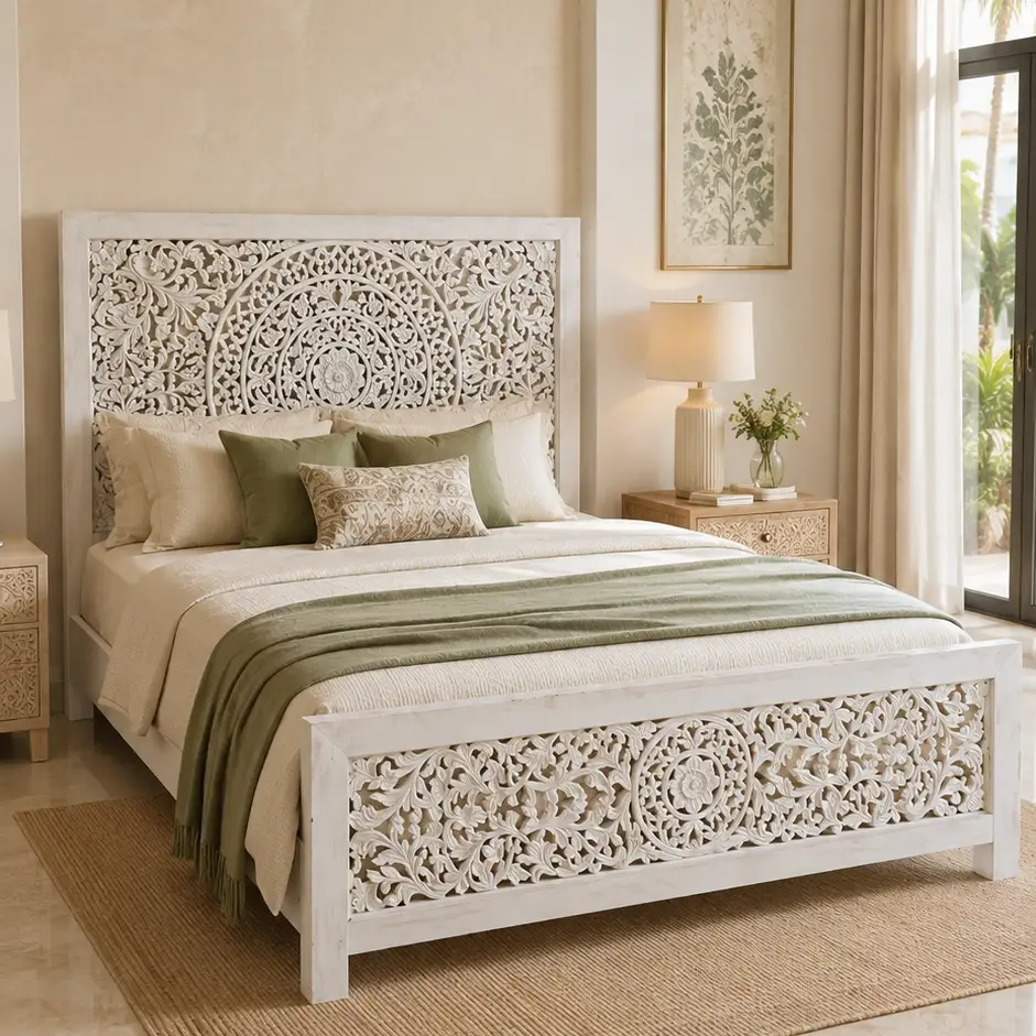 The Carved Sanctuary Bed