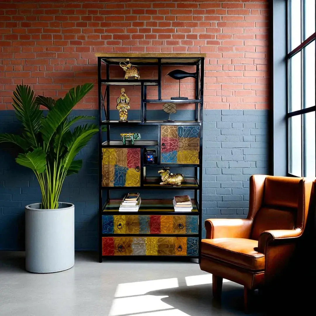 Painted Blooms Display Shelf