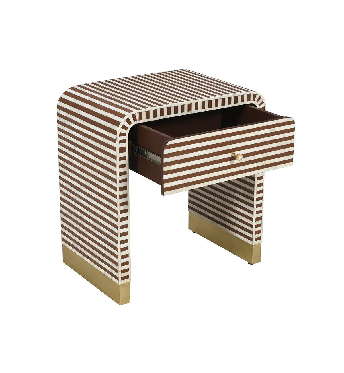 Striped Bedside Drawer | طاولة جانبية مخططة