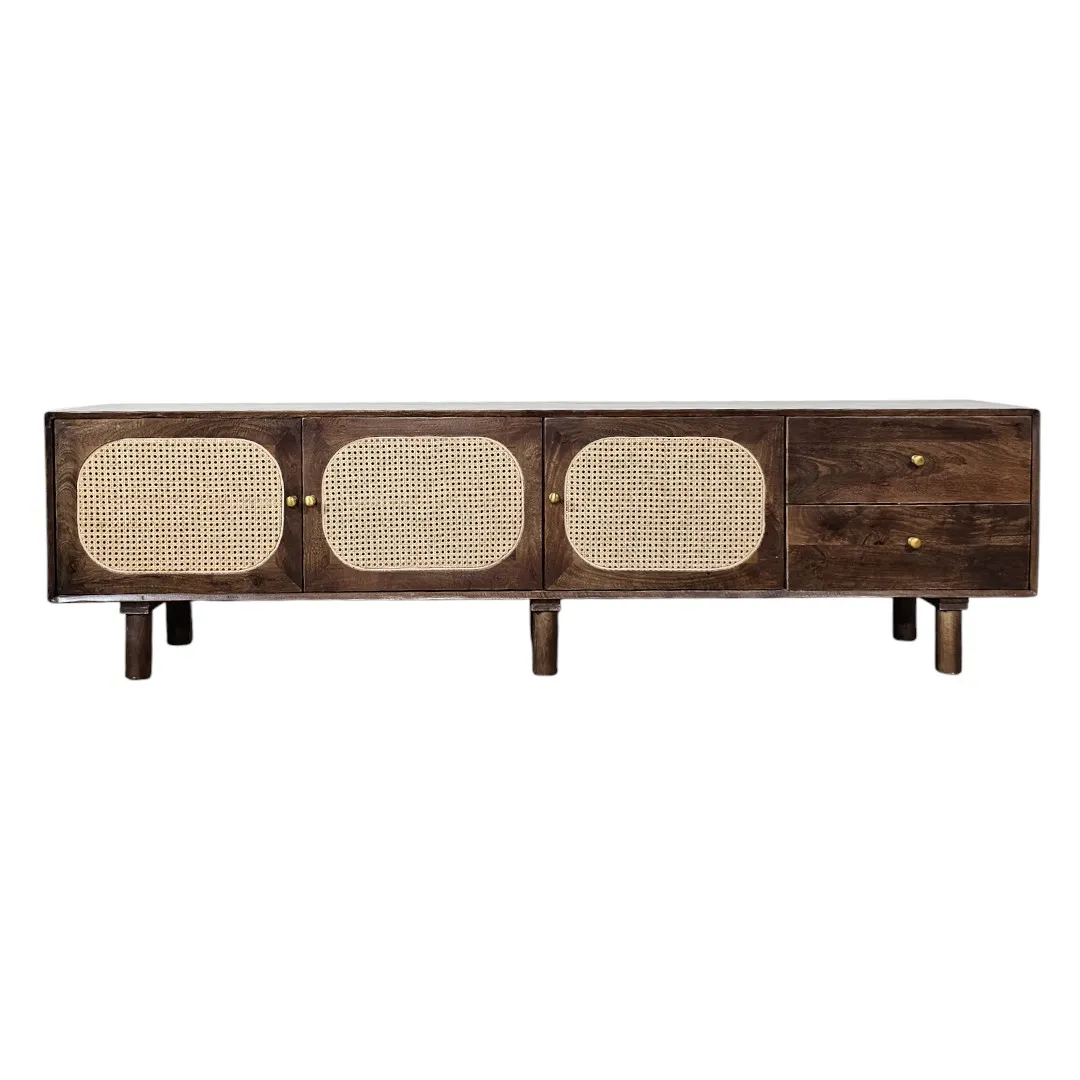 The Metro-Boho Media Bench (Urban Rattan Edition)