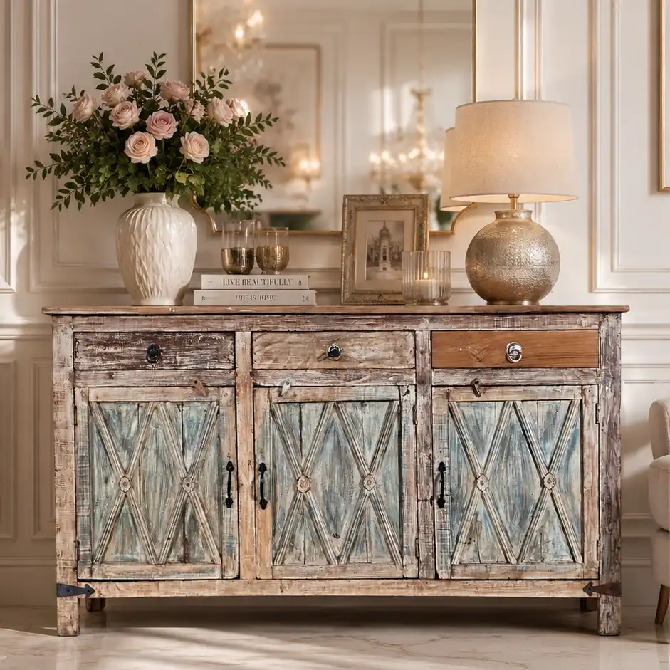 The 18th Century Spanish Diamond Relief Credenza