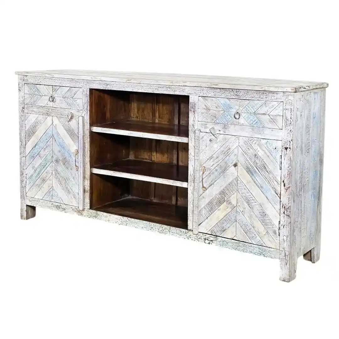 The Byzantine Chevron Distressed Sideboard