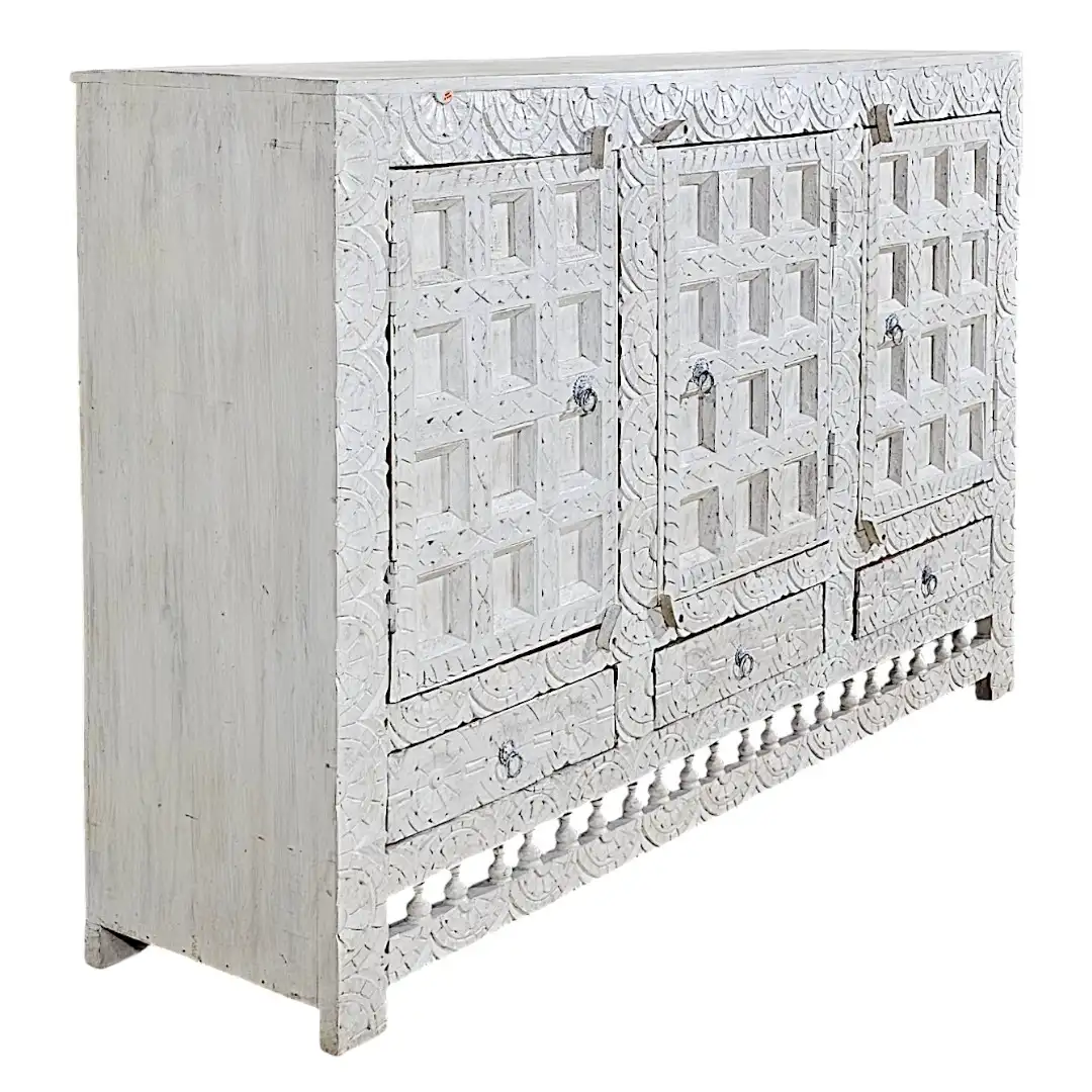 The Evangeline Carved Haveli Credenza