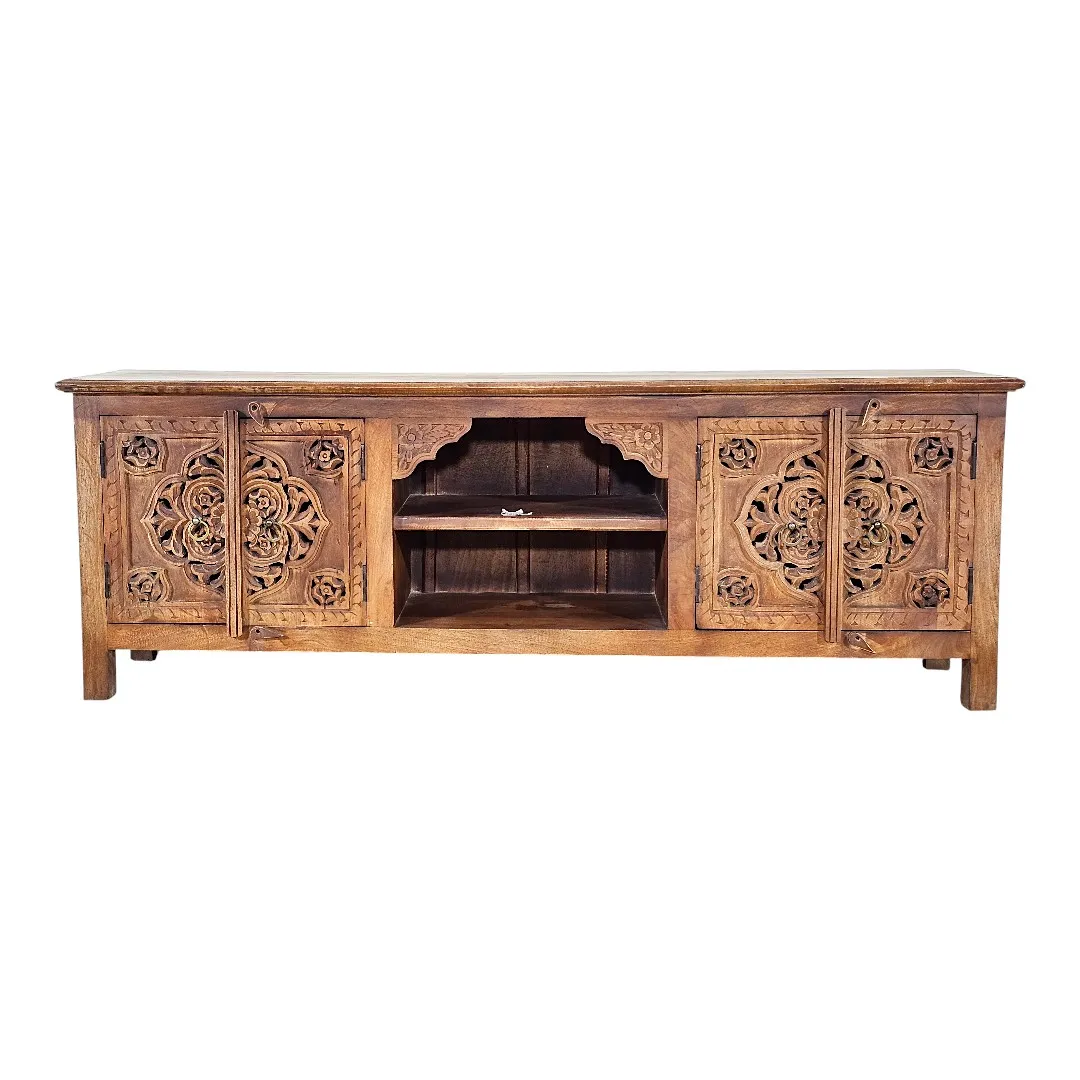 Wandering Petal Carved Media Buffet