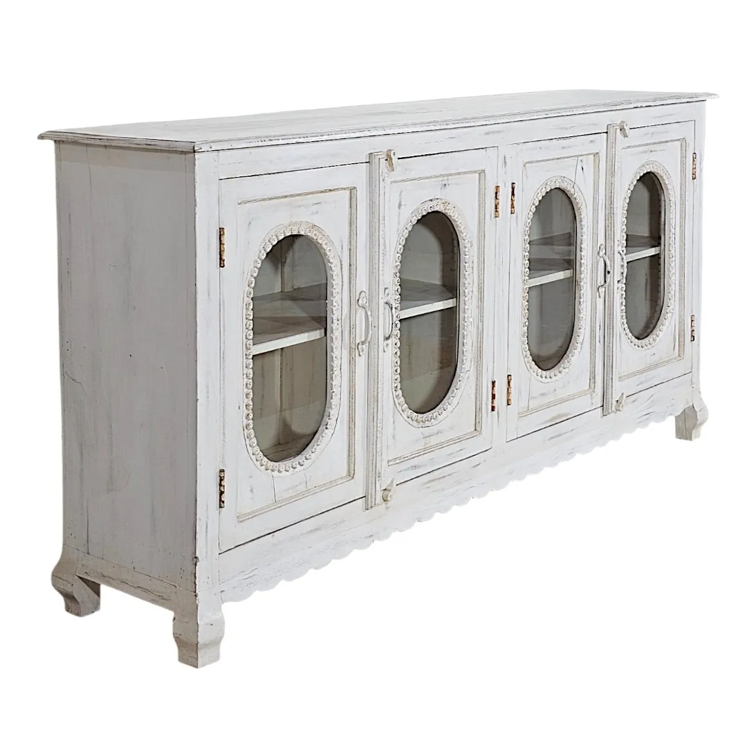 The Haft-Rang Naqsh 4-Door Glass Credenza
