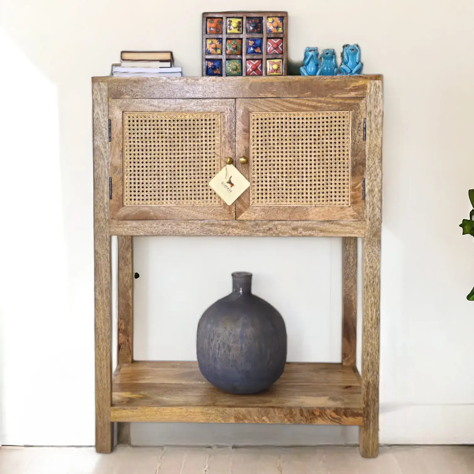 RATTAN CONSOLE TABLE