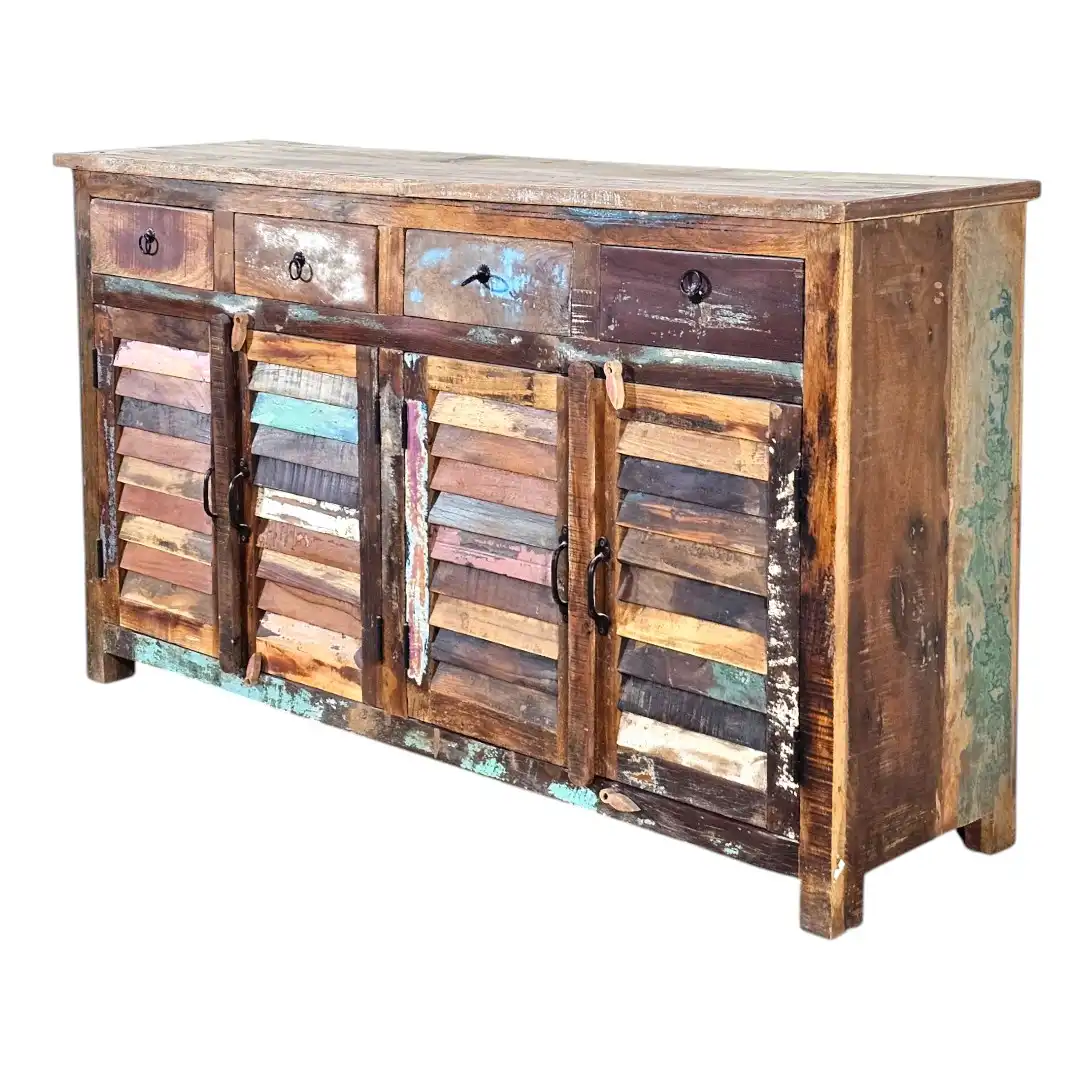 The Coastal Haveli Reclaimed Shutter Sideboard