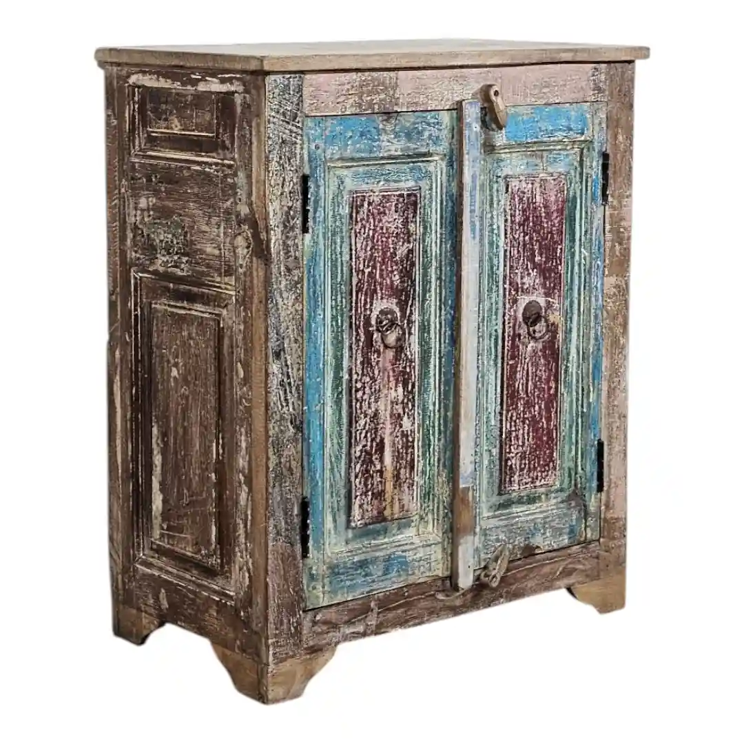 The Delhi Imperial Geometric Reclaimed Bedside Cabinet