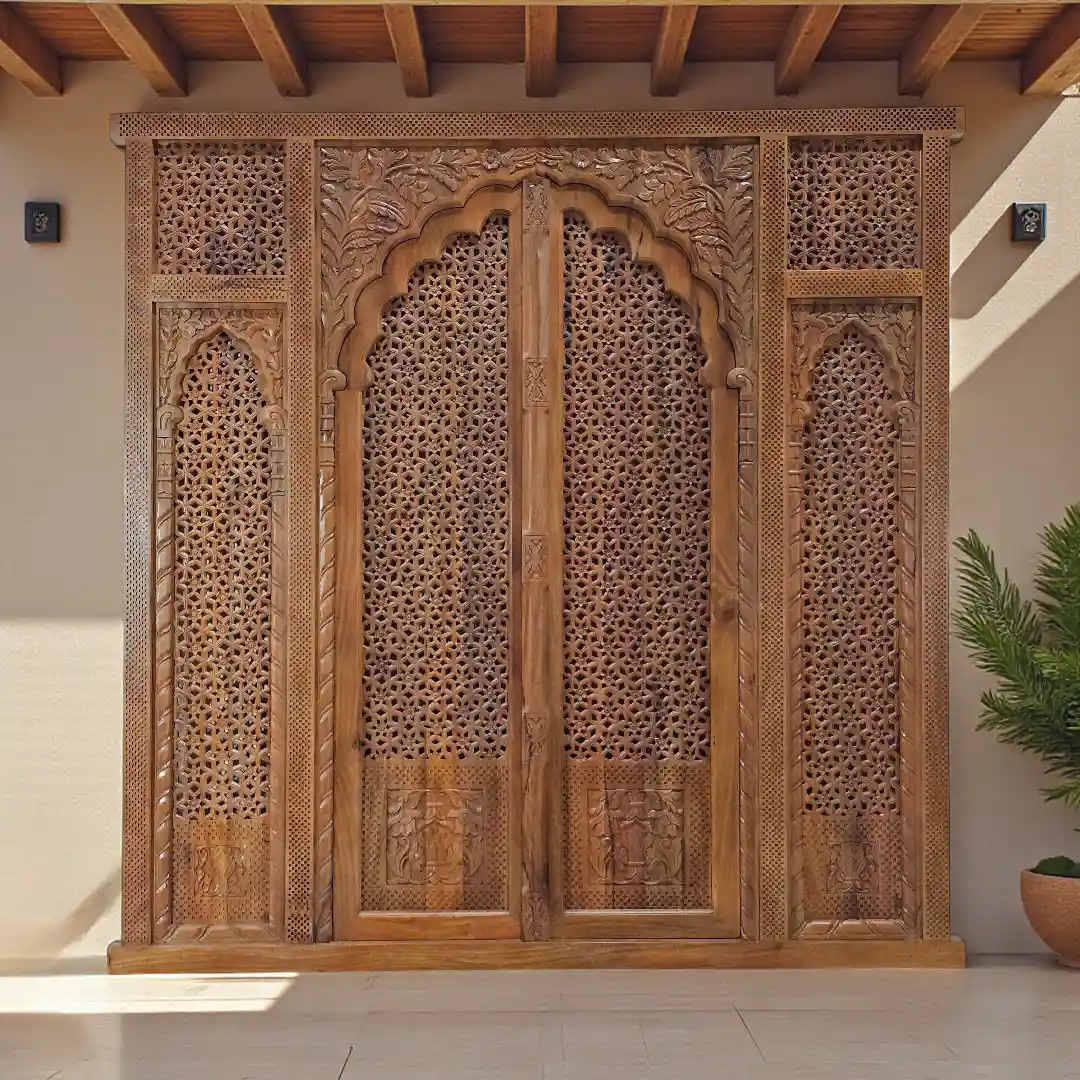 Silk Road Traditional Gateway Hand-Carved Door