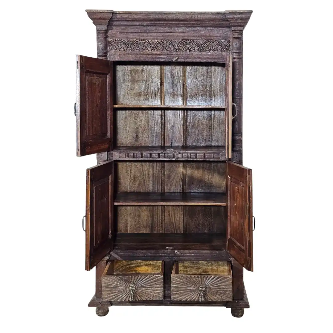 The Marwar Palace Arcaded Multi-Fluted Armoire