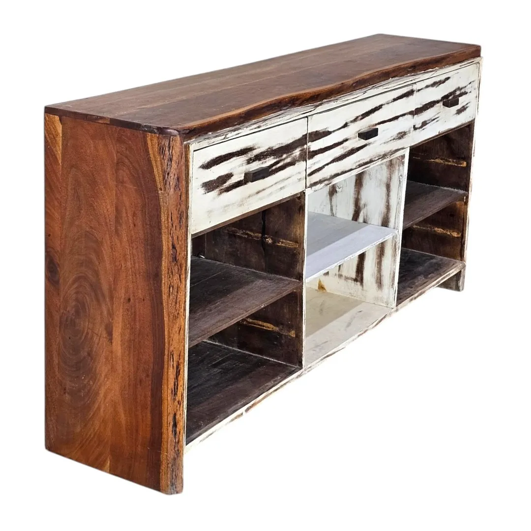 The Kythnos Weathered Solid Acacia Credenza