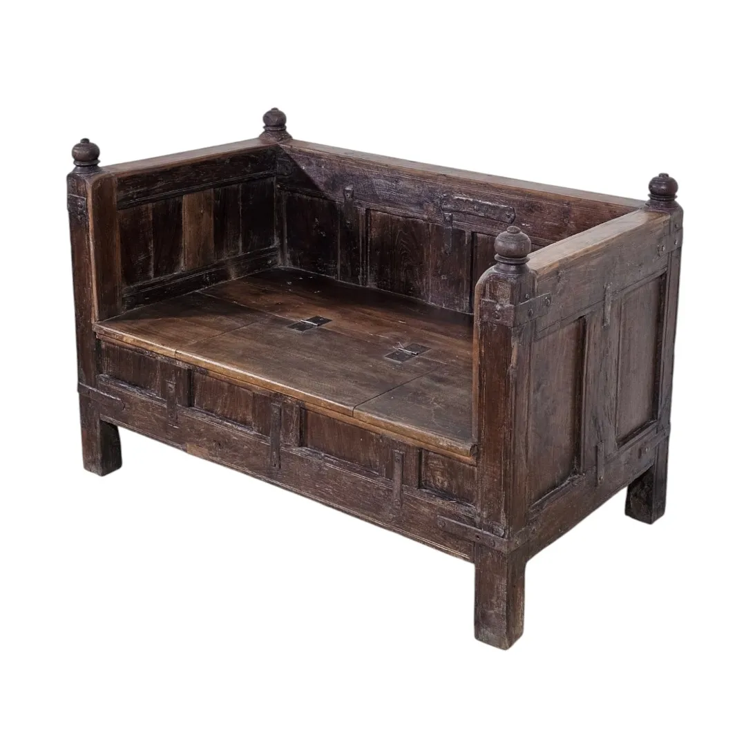 The Avadh Sovereign Trunk Settee Bench