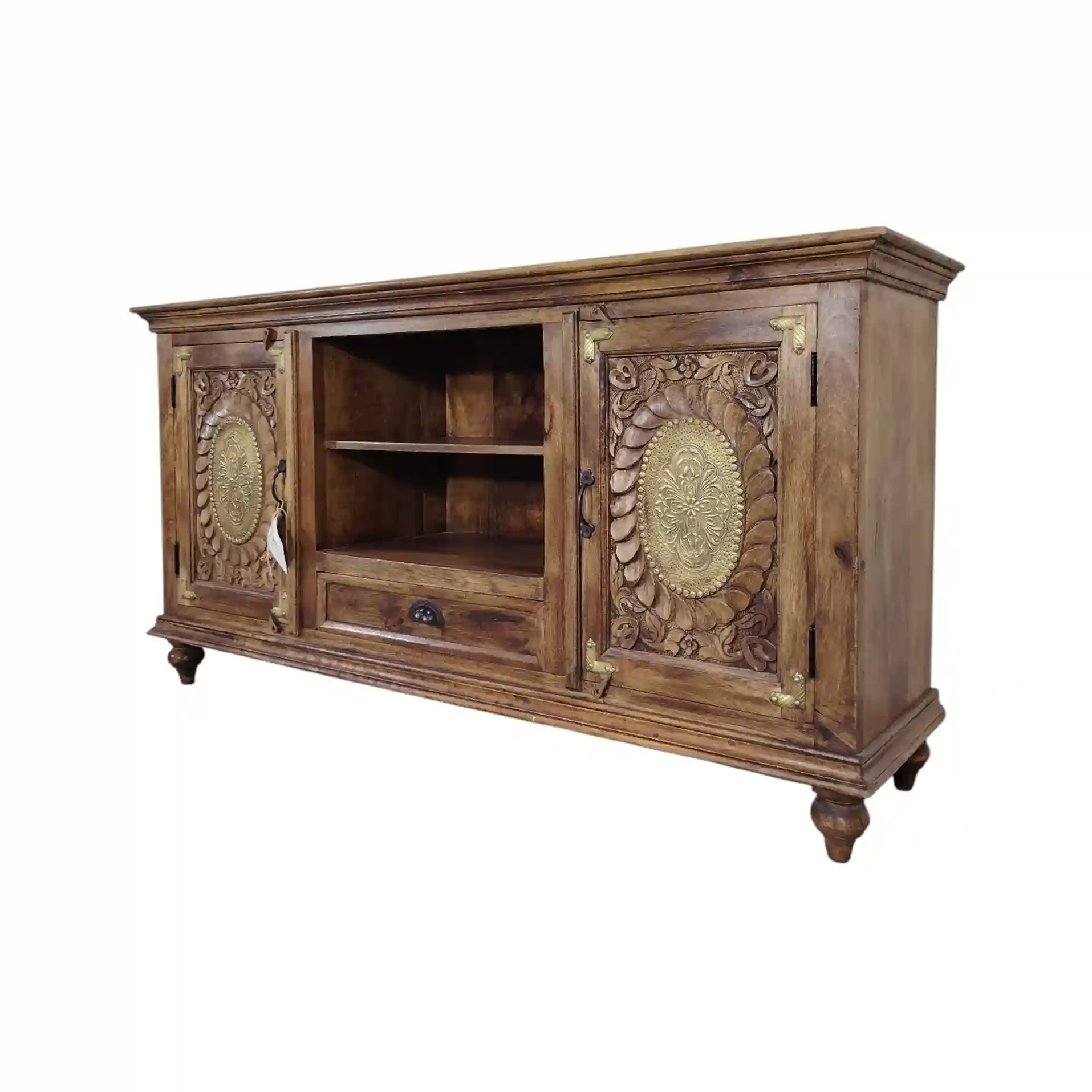Jardin Embossed Media Cabinet | Gabinete de Latón