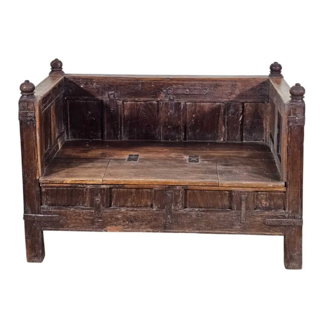 The Avadh Sovereign Trunk Settee Bench