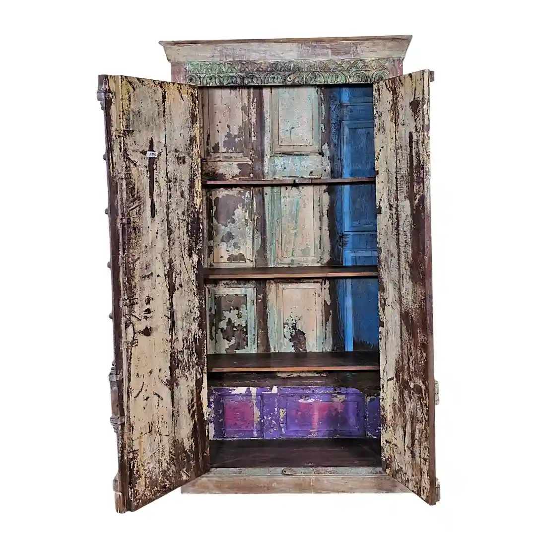 The Tanjore Temple Relief Reclaimed Armoire