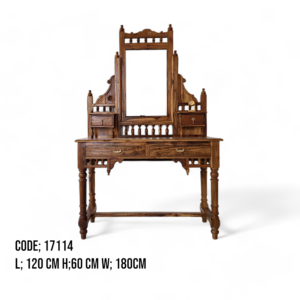Al-Amira Hand-Carved Teak Vanity