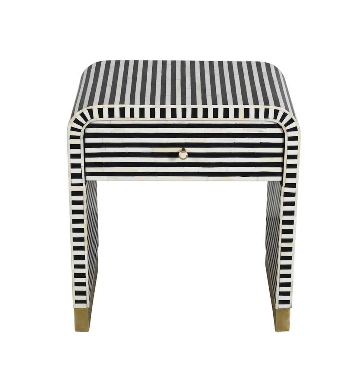 Striped Bedside Drawer | طاولة جانبية مخططة