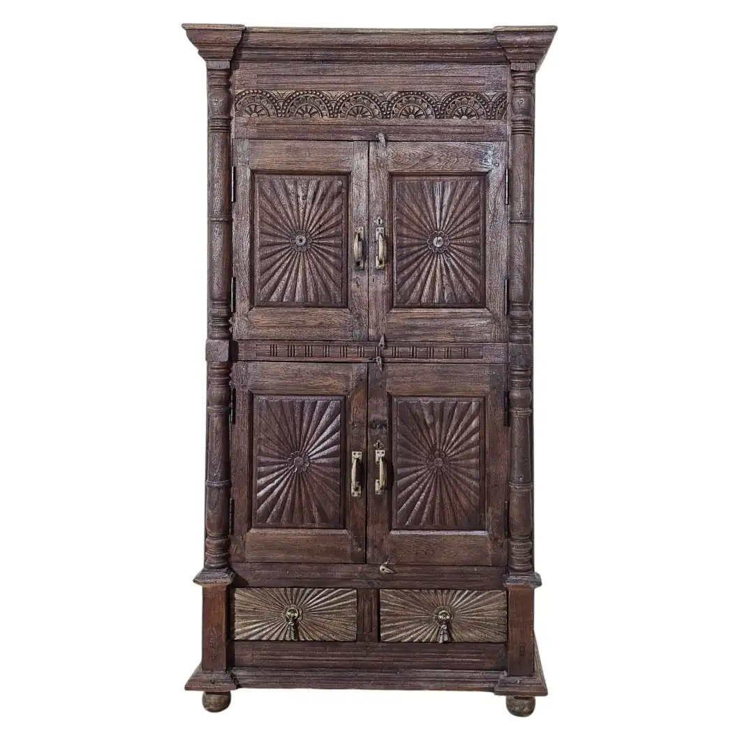 The Marwar Palace Arcaded Multi-Fluted Armoire