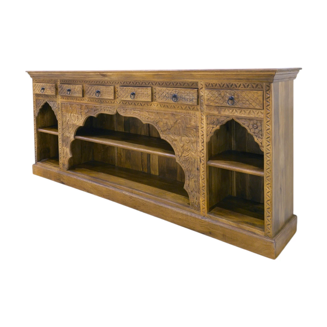 The Aura Carved Media Credenza