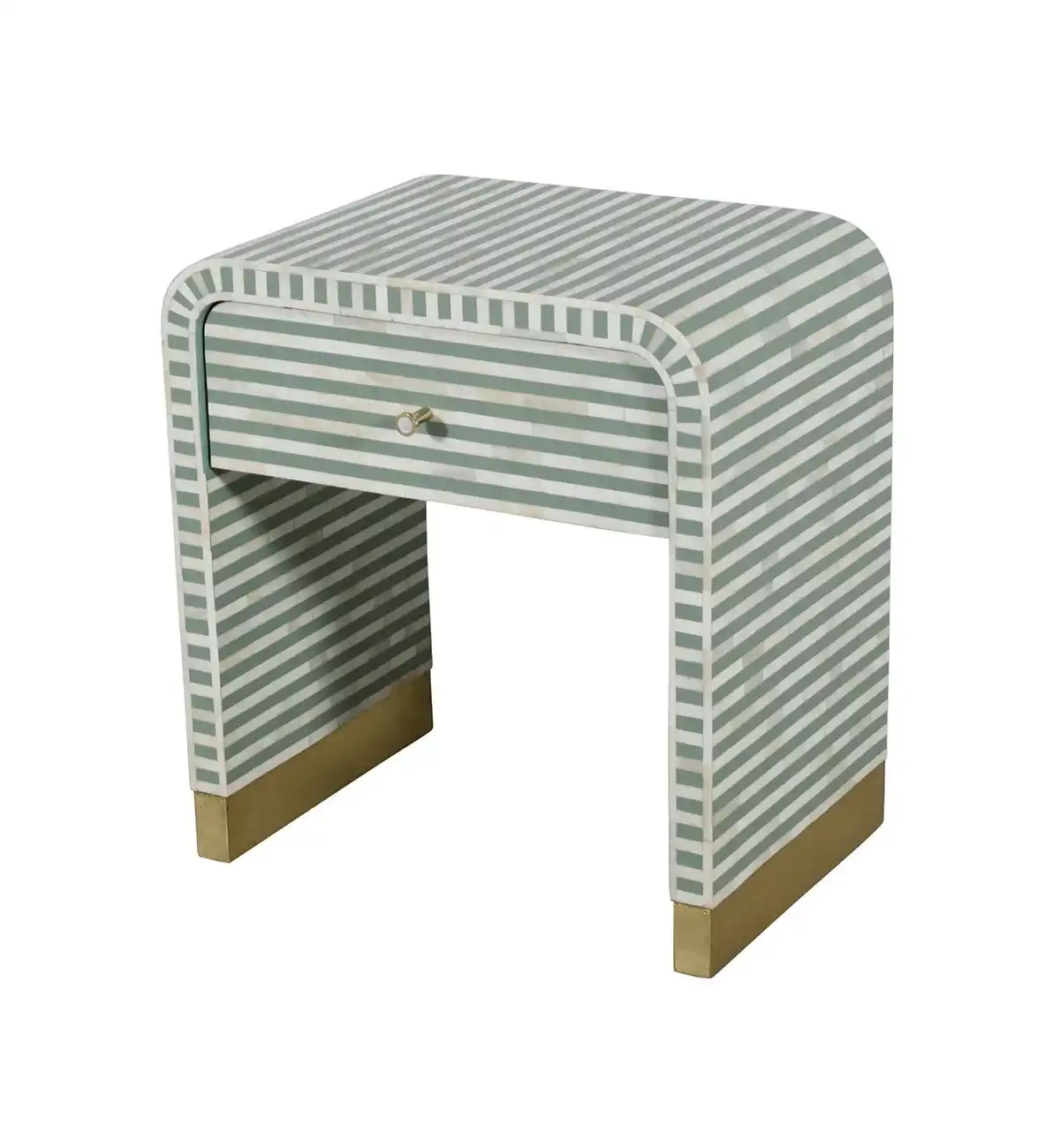 Striped Bedside Drawer | طاولة جانبية مخططة