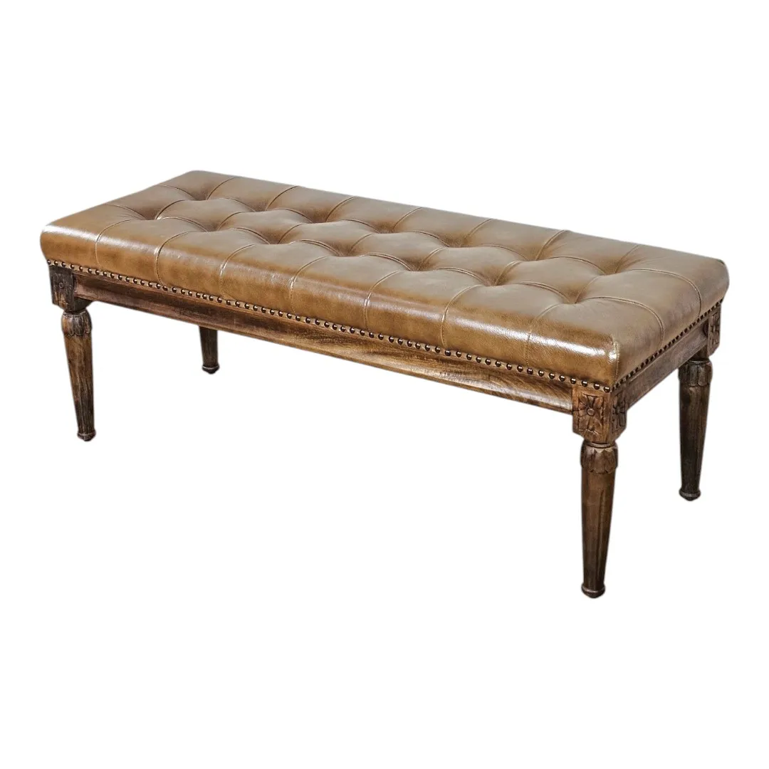 The Chesterfield Heritage Leather Bench