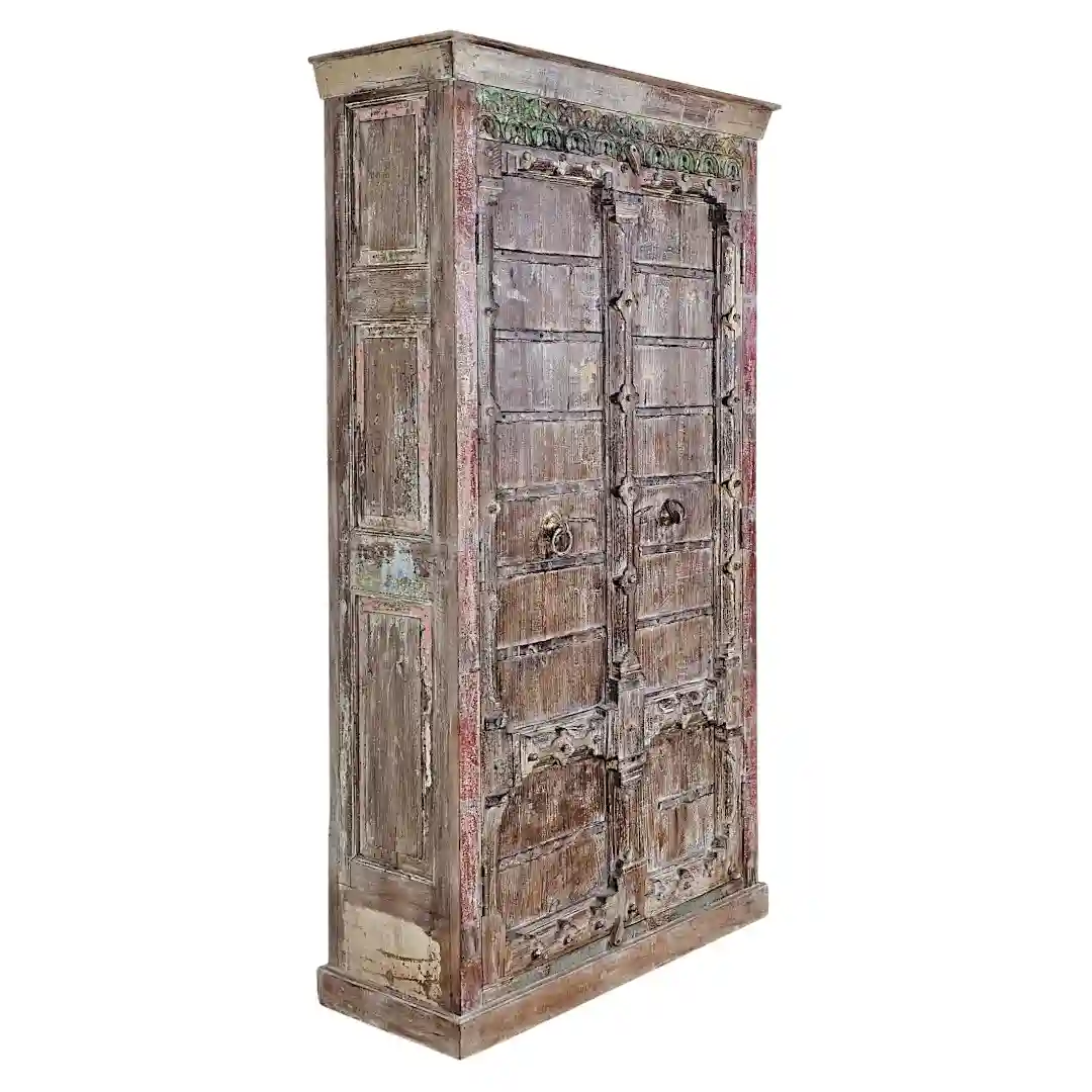 The Tanjore Temple Relief Reclaimed Armoire