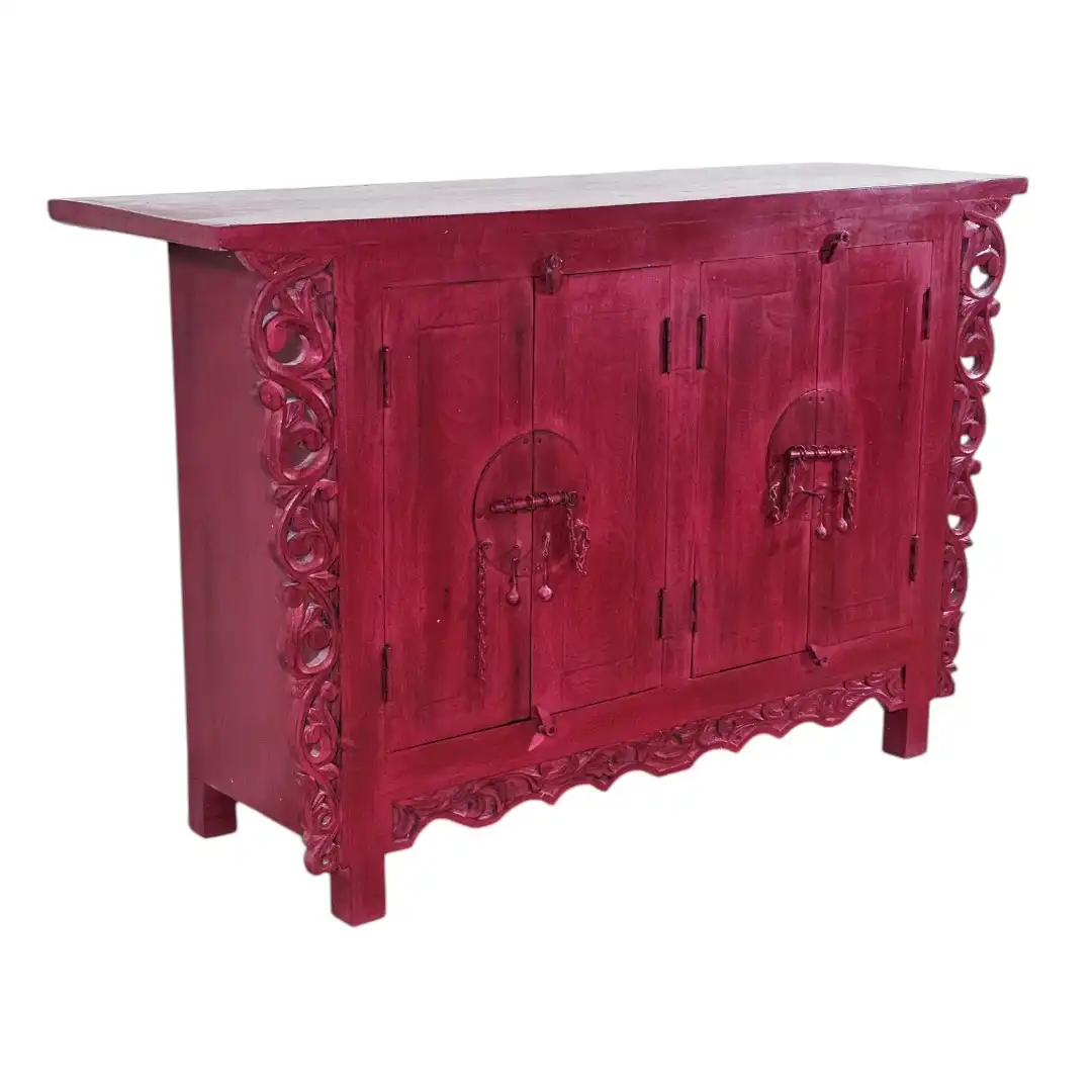 The Avery Heritage Arched Sideboard / بوفيه إيفري التراثي المقوس من خشب المانجو الصلب
