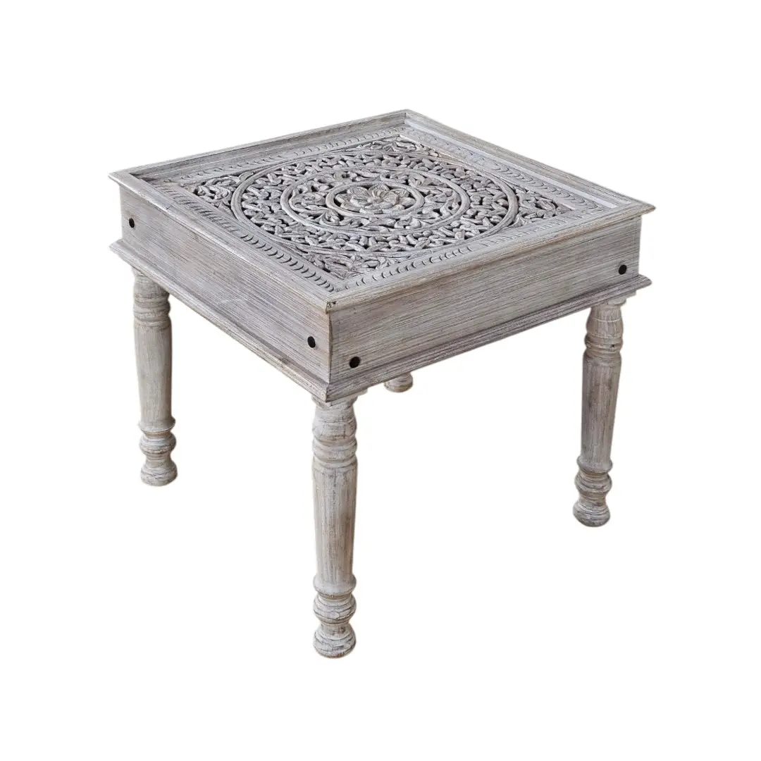 The Mughal Mandala Glass Top Coffee Table