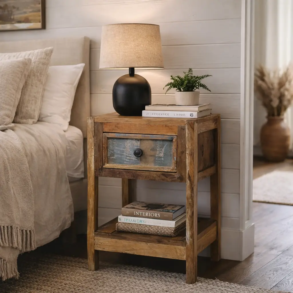 Maya Reclaimed 1-Drawer Bedside Table