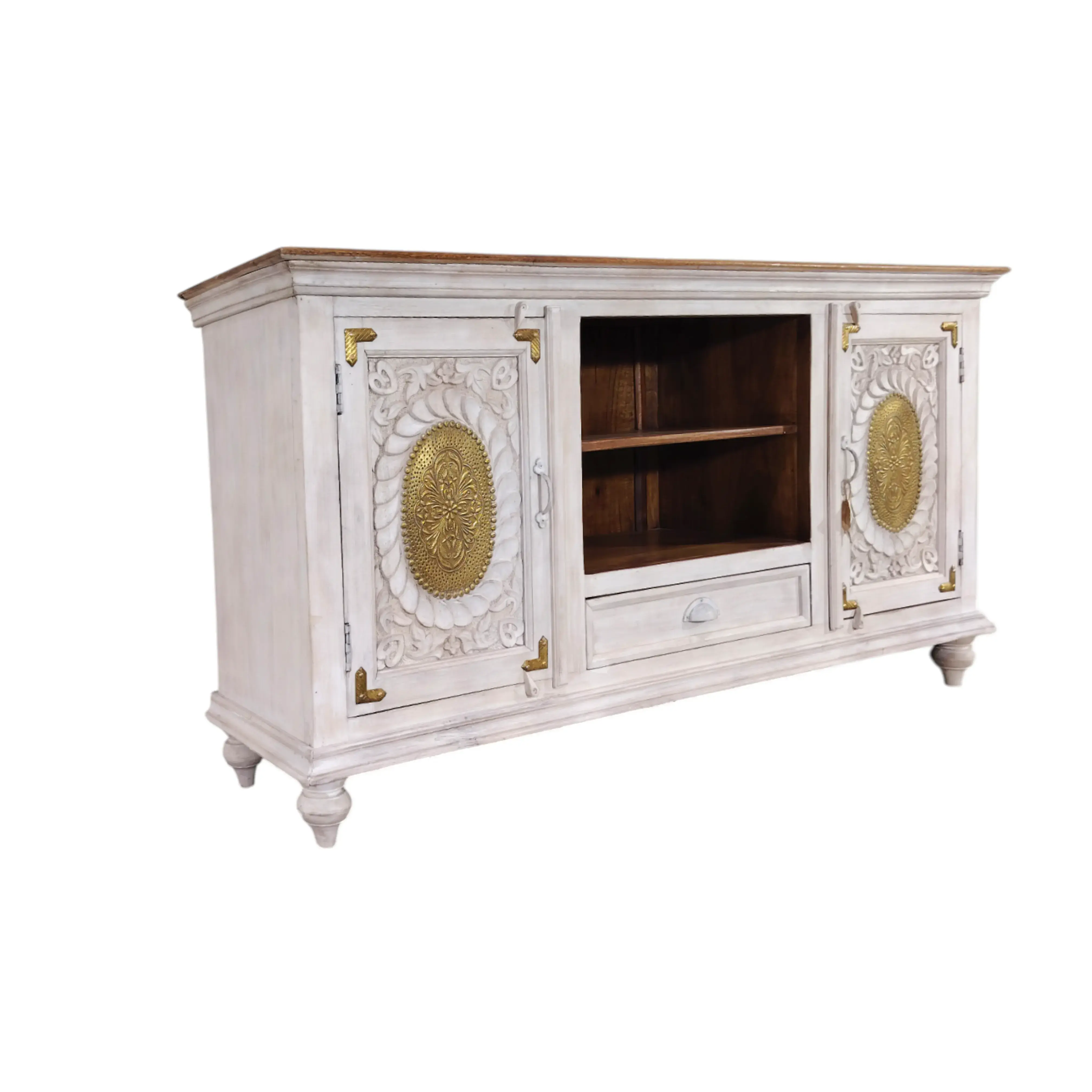 Jardin Embossed Media Cabinet | Gabinete de Latón