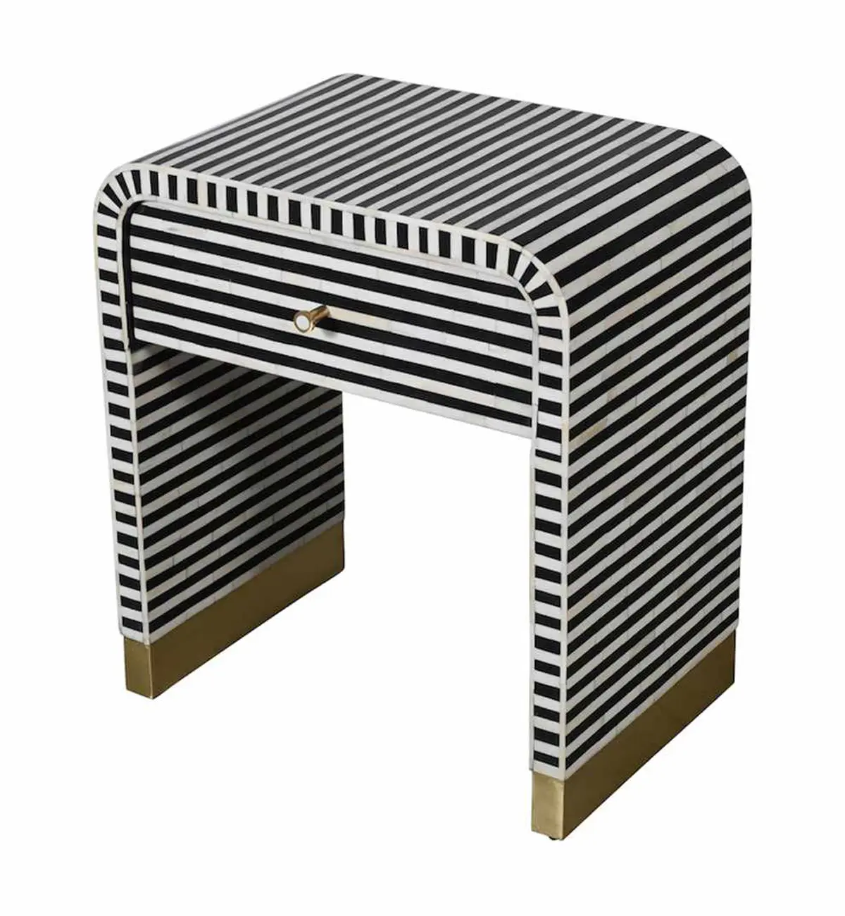 Striped Bedside Drawer | طاولة جانبية مخططة