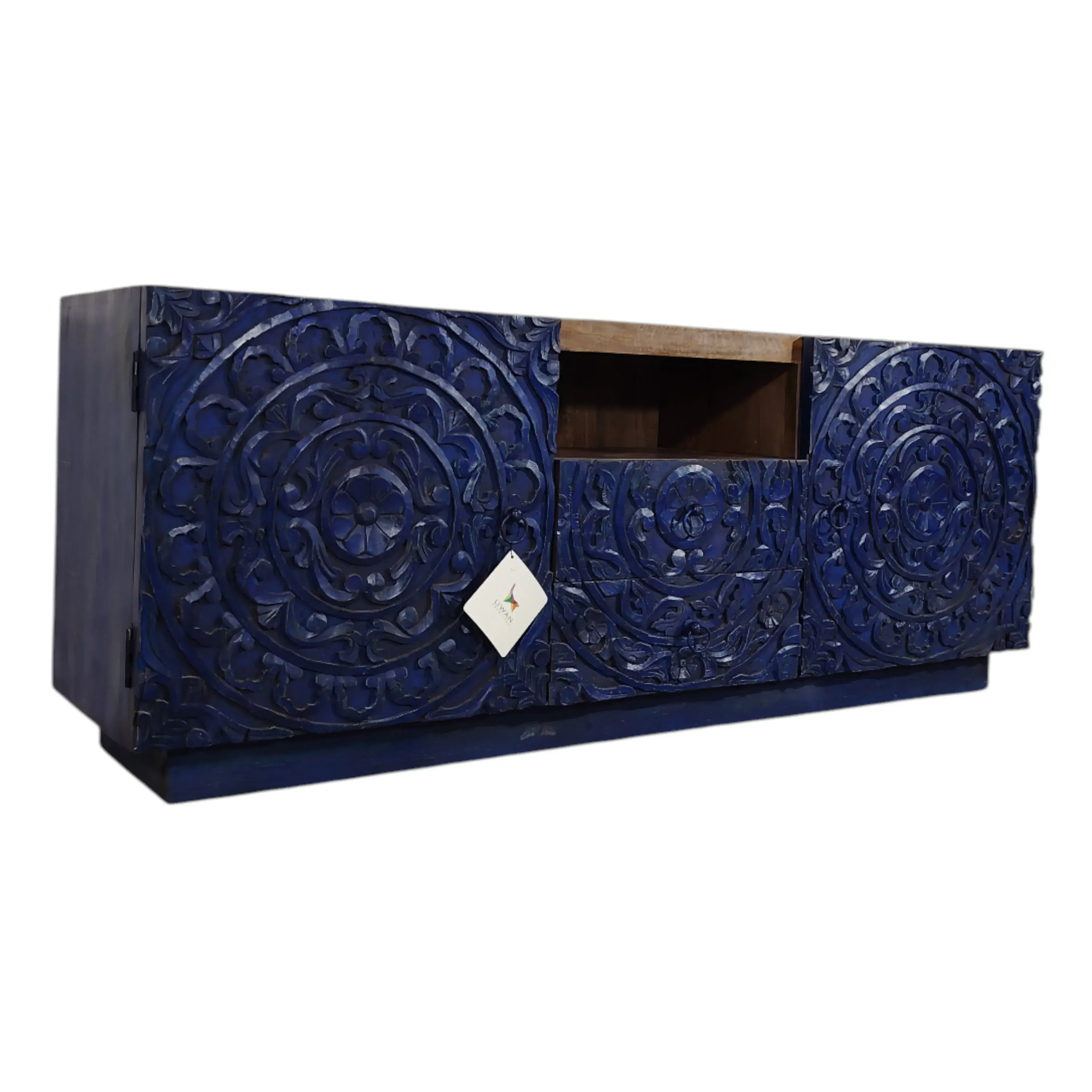 Carved Mandala Media Console | Console de l'Artiste