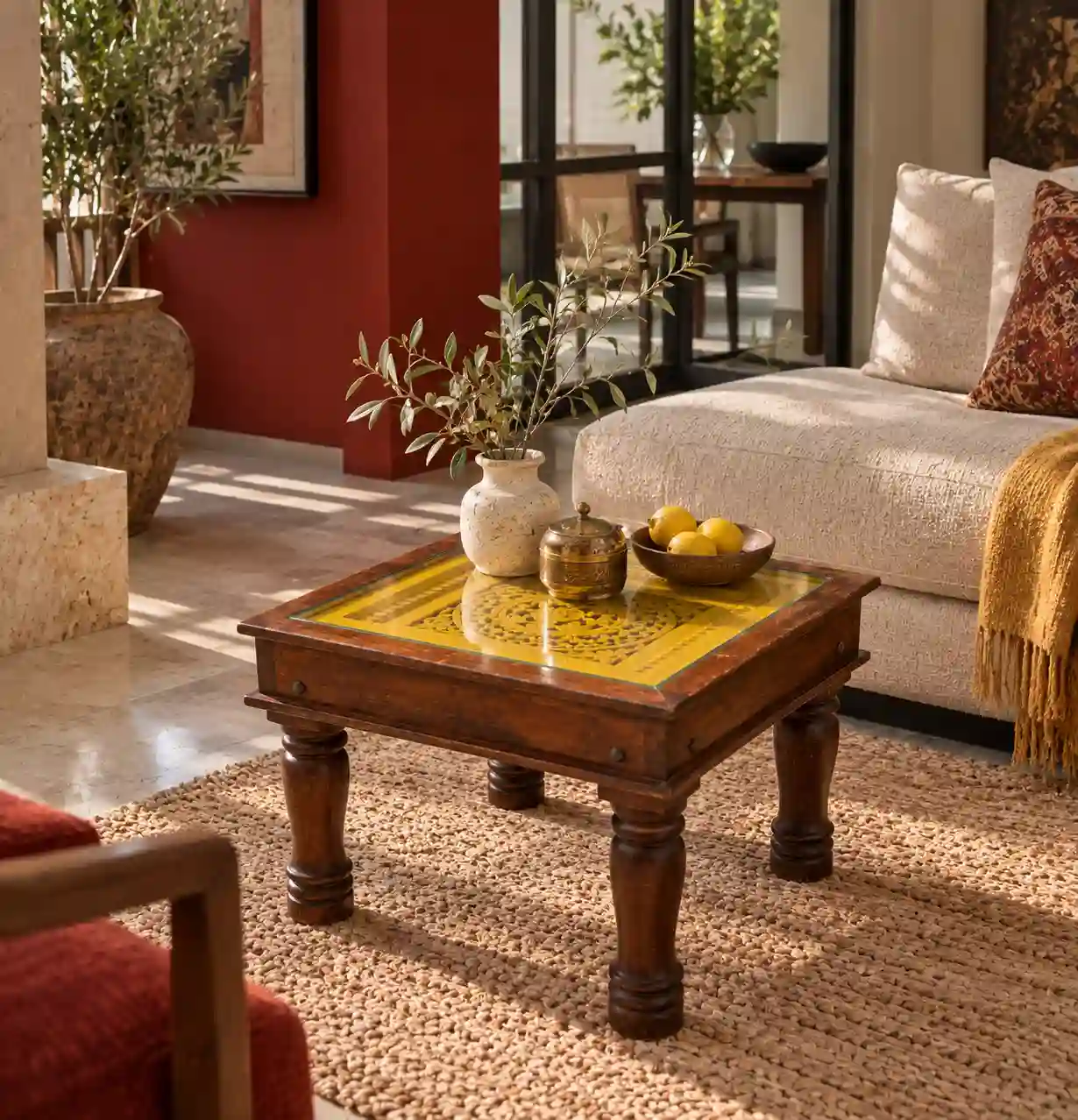 Heritage Carved Coffee/Side Table
