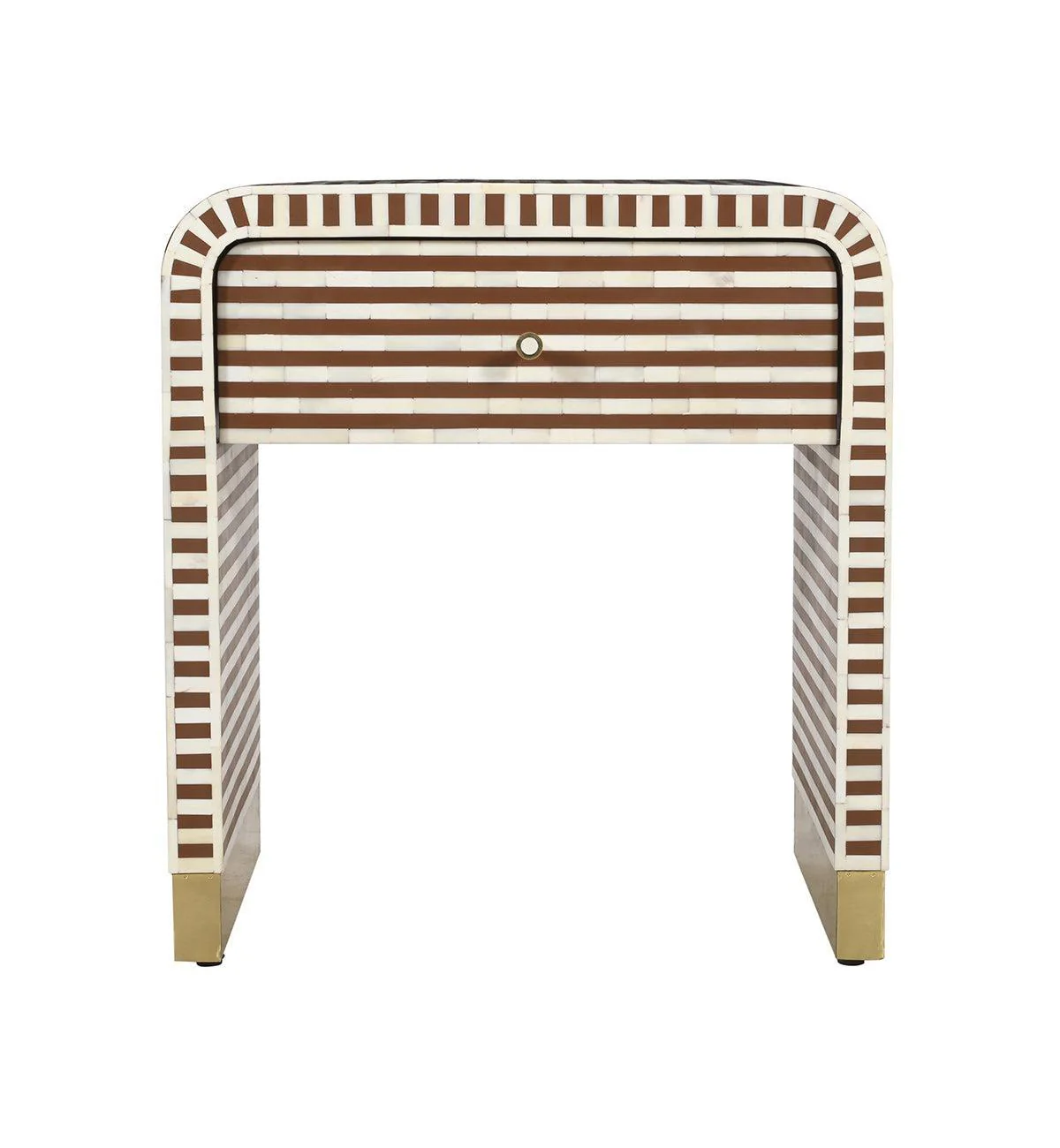 Striped Bedside Drawer | طاولة جانبية مخططة