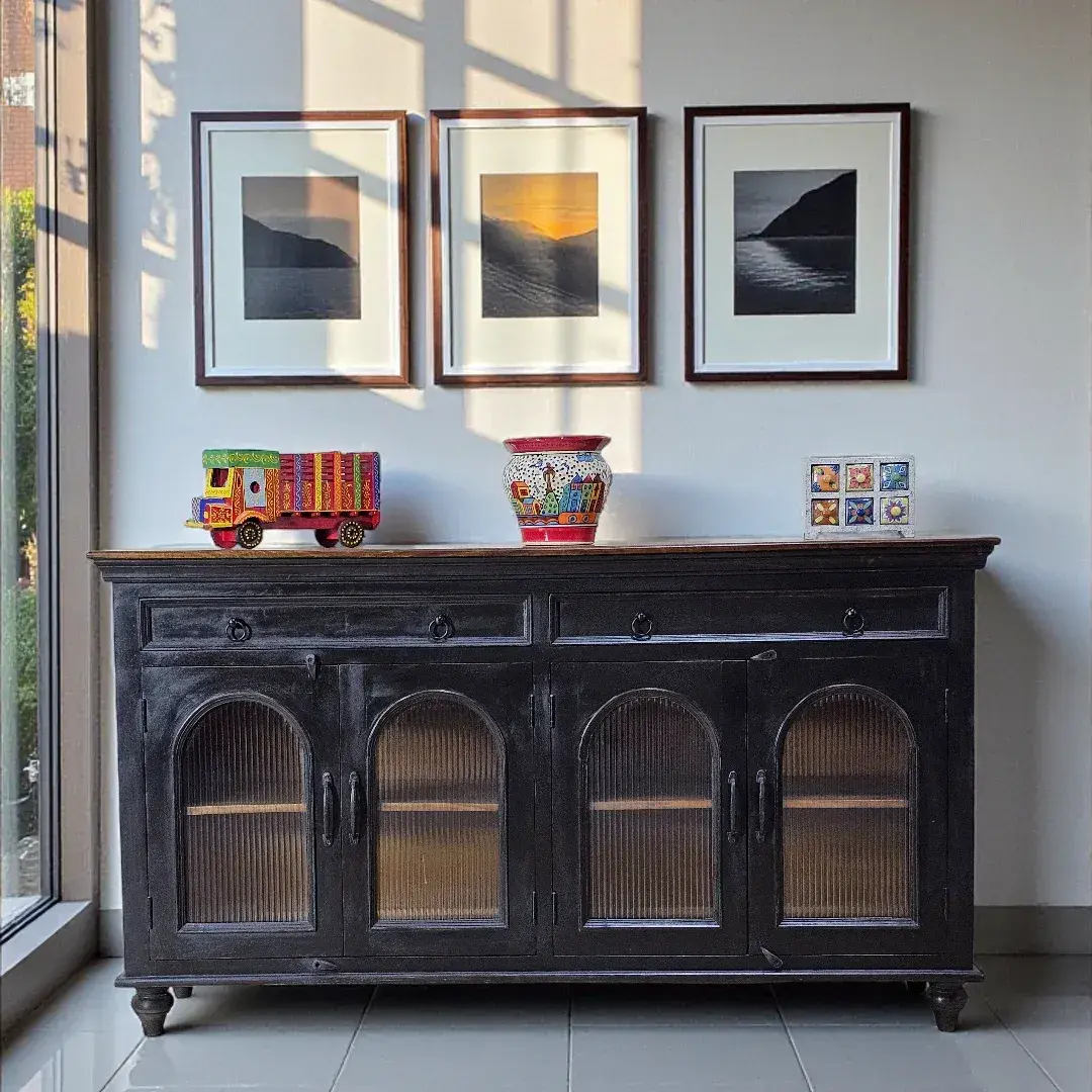 The Flute Glass Display Sideboard