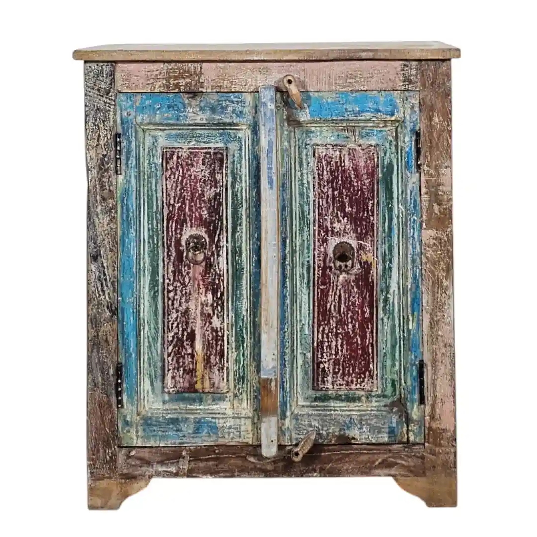 The Delhi Imperial Geometric Reclaimed Bedside Cabinet