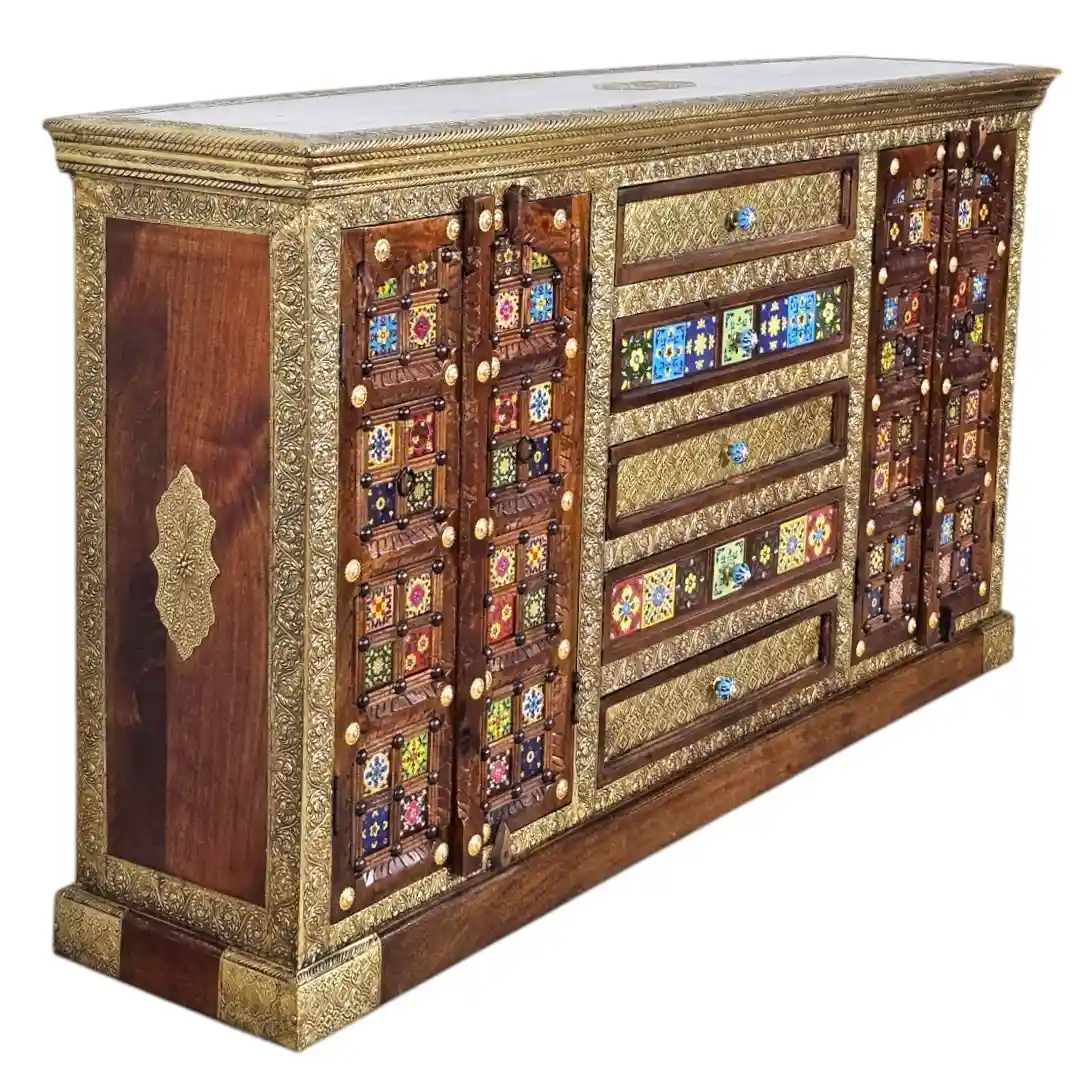 The Jahangir-e-Gulzar  Rosewood Credenza